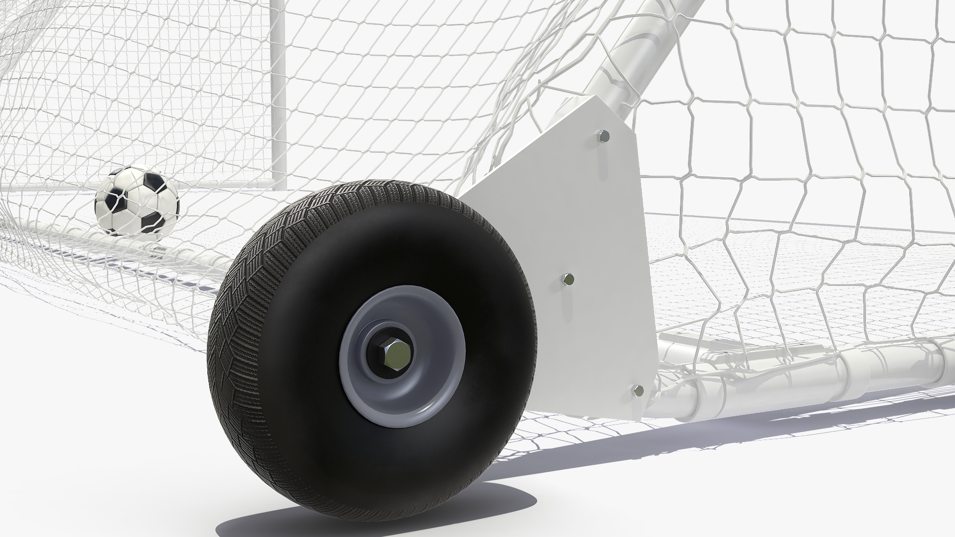 Animated Soccer Ball to the Goal 3D