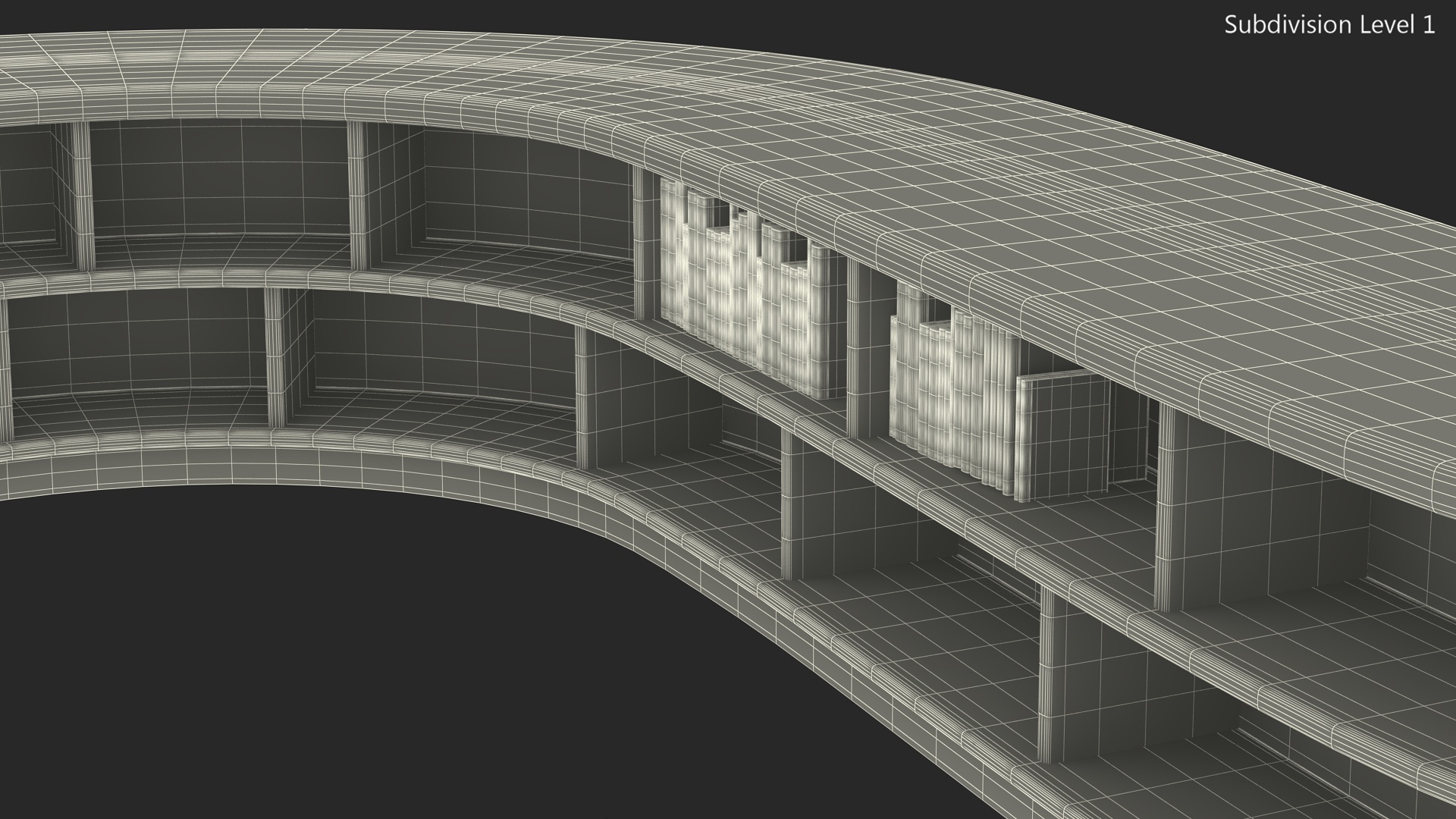 3D Library Table S Shape