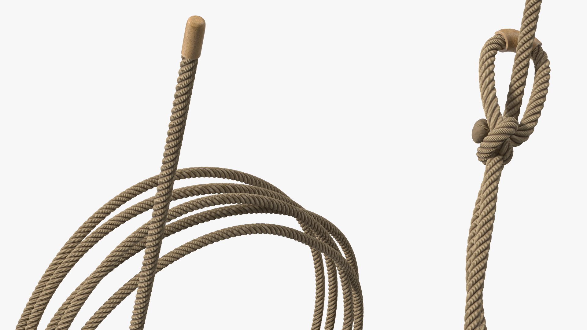 3D model Western Lasso Rope Dynamic Position