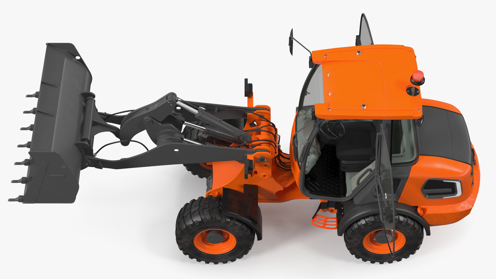 Electric Loader with Bucket Rigged 3D model