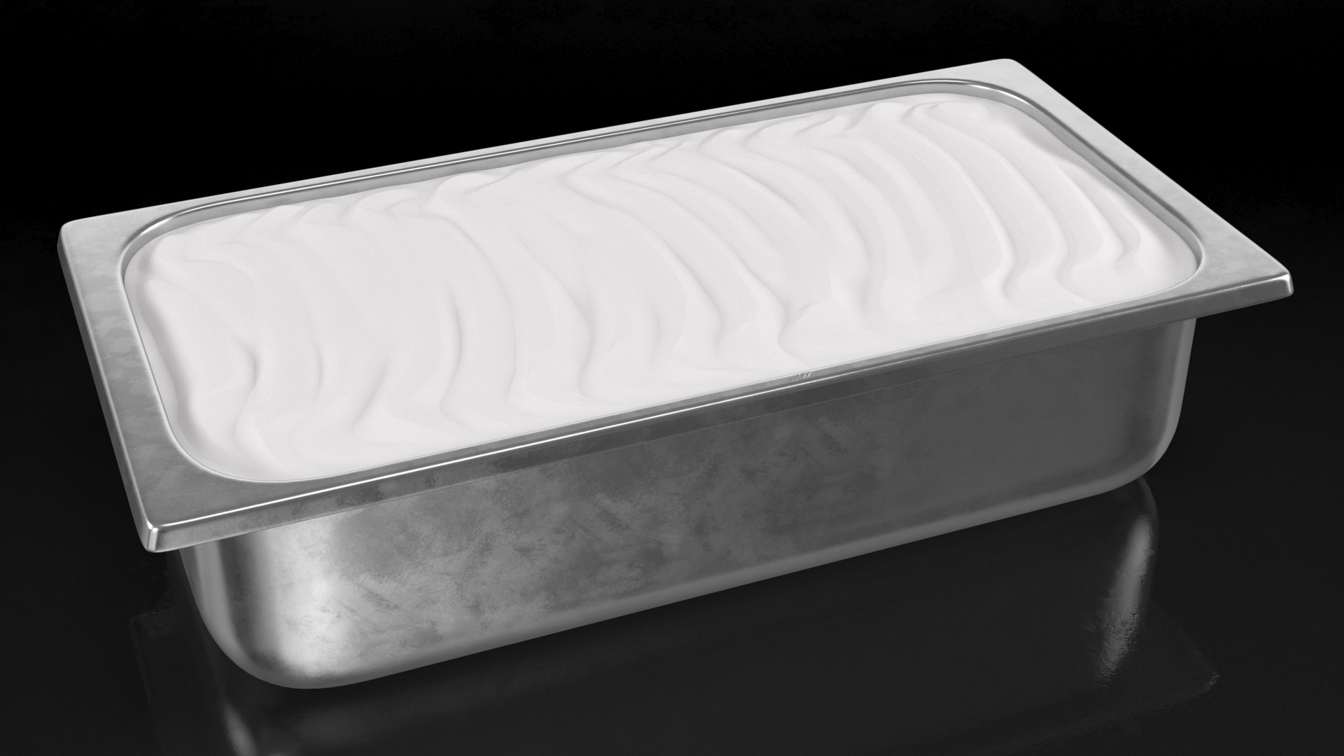 3D Ice Cream Tray White Untouched Surface model