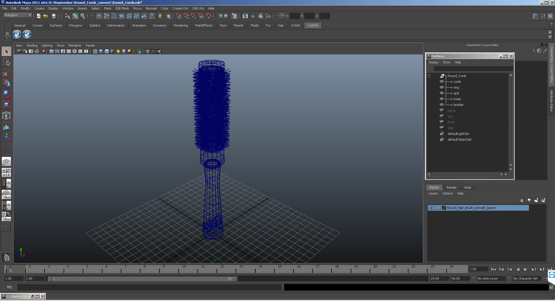 3D model Round Comb