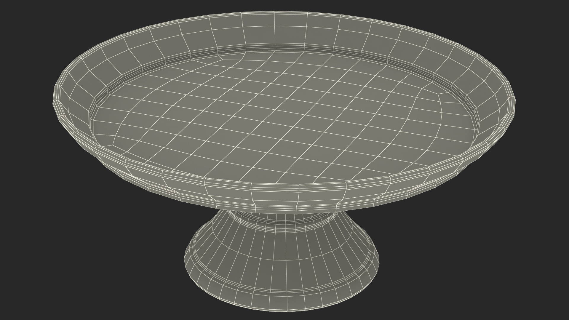 Cake Stand Wooden with Donuts 3D model