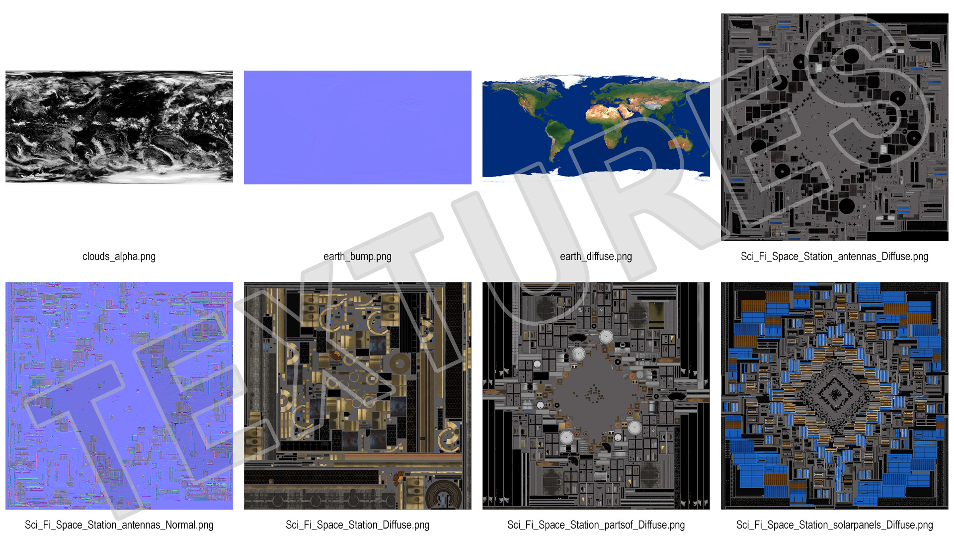 Futuristic Space Station Orbiting Earth 3D model