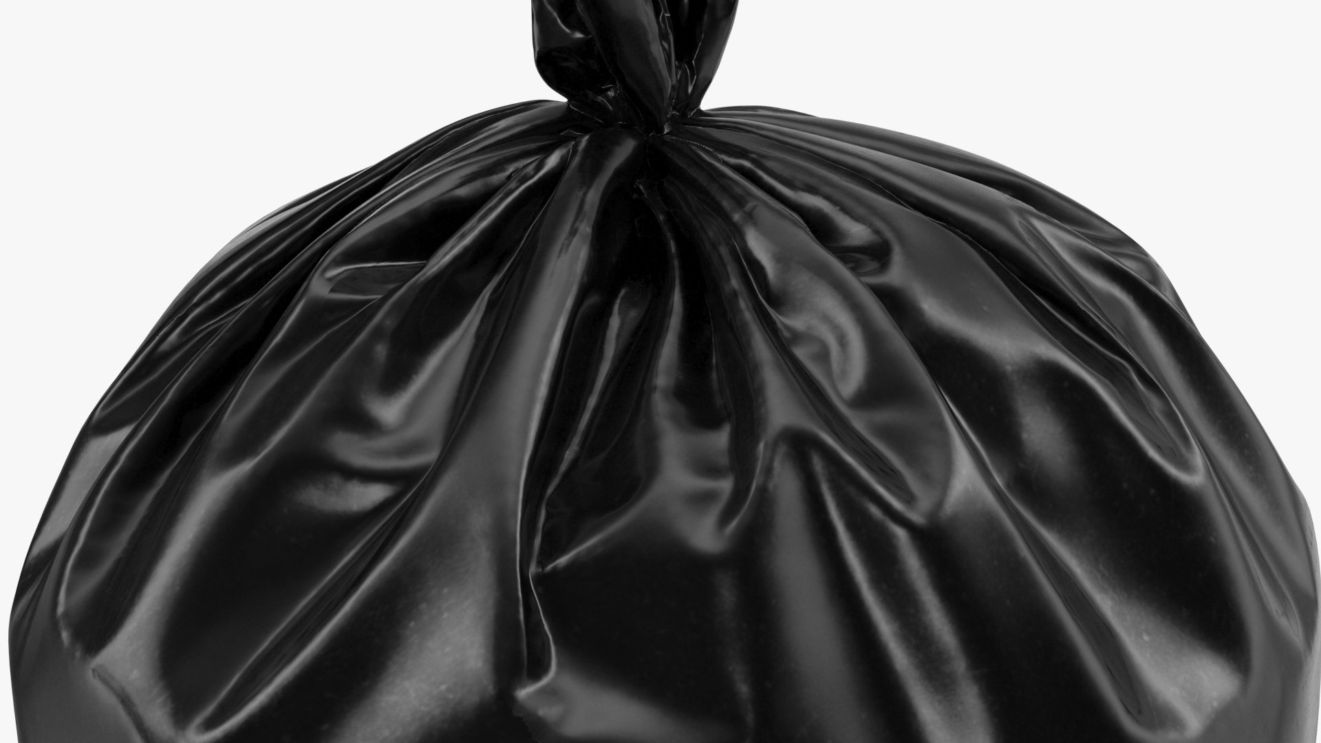 3D Tied Closed Black Trash Bags model