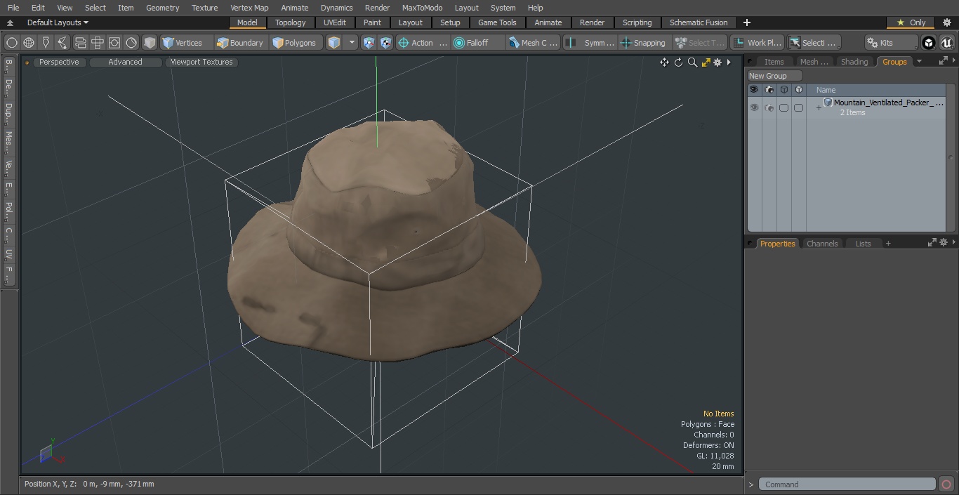 3D model Mountain Ventilated Packer Hat