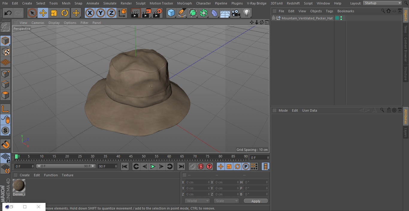 3D model Mountain Ventilated Packer Hat