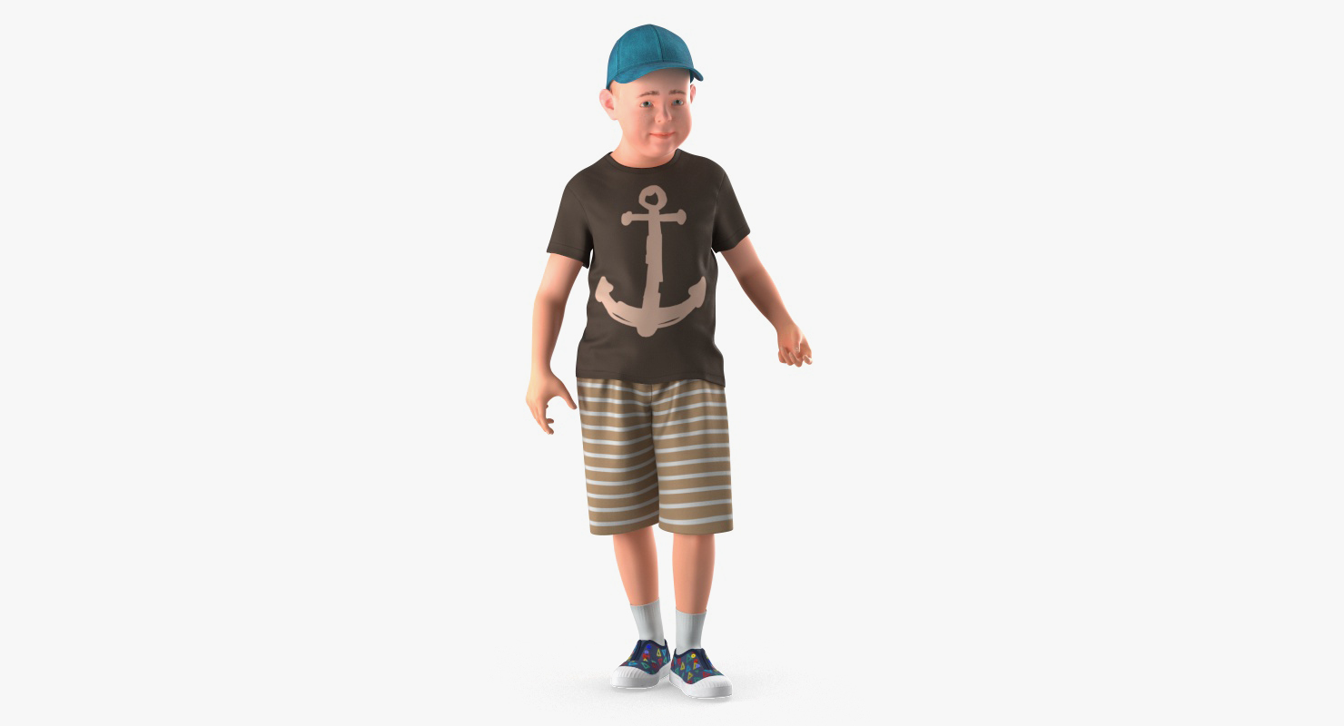 3D model Standing Teenage Boy