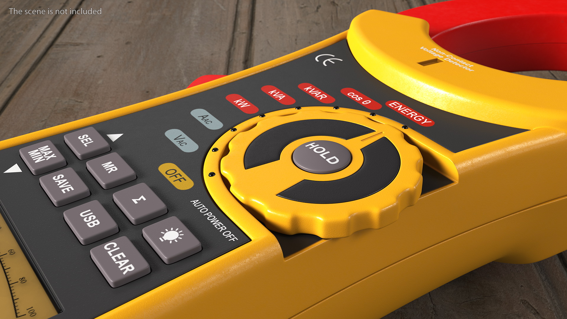 Clamp Digital Wattmeter CEM Yellow 3D model