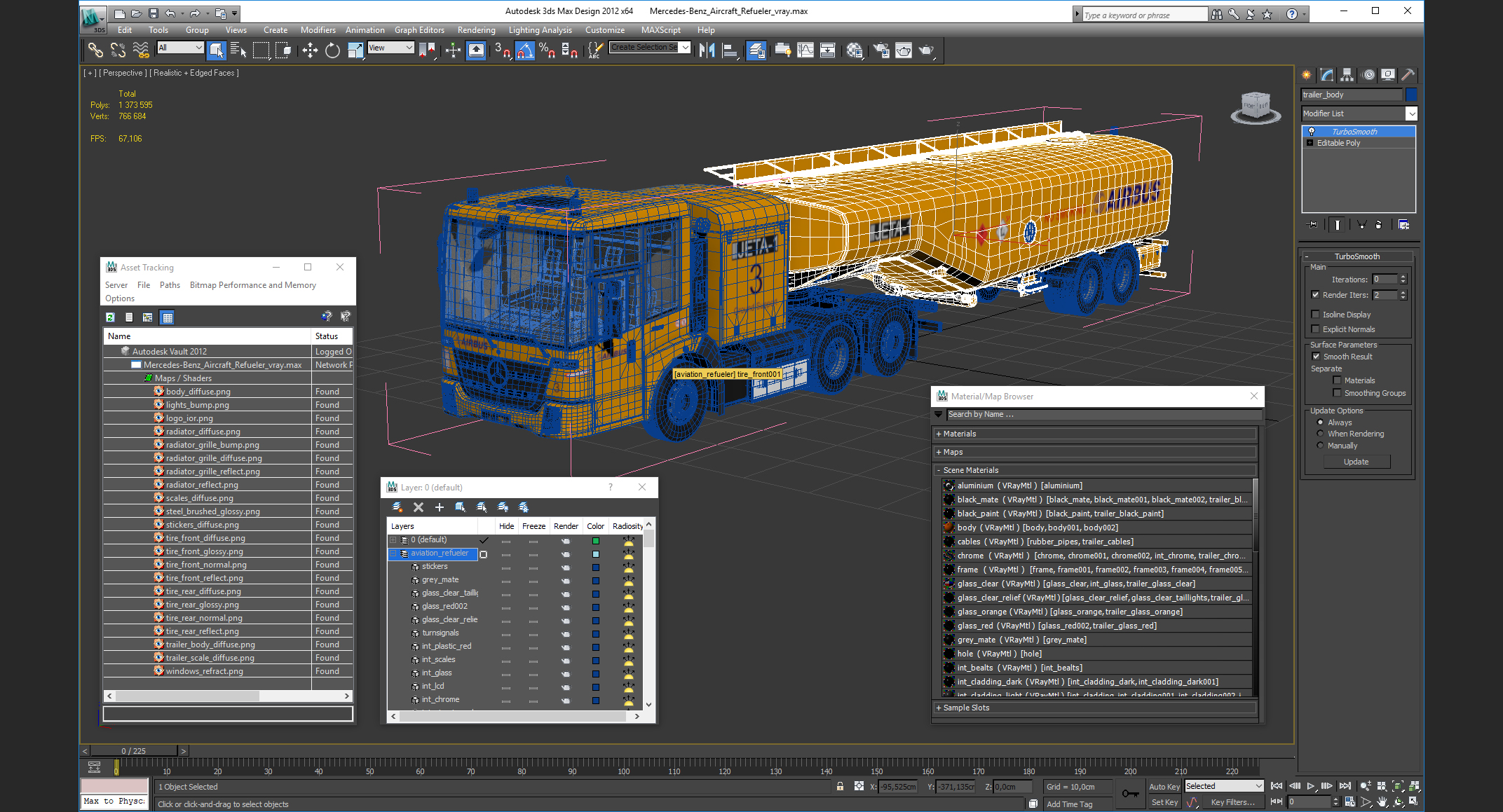 3D Mercedes-Benz Aircraft Refueler