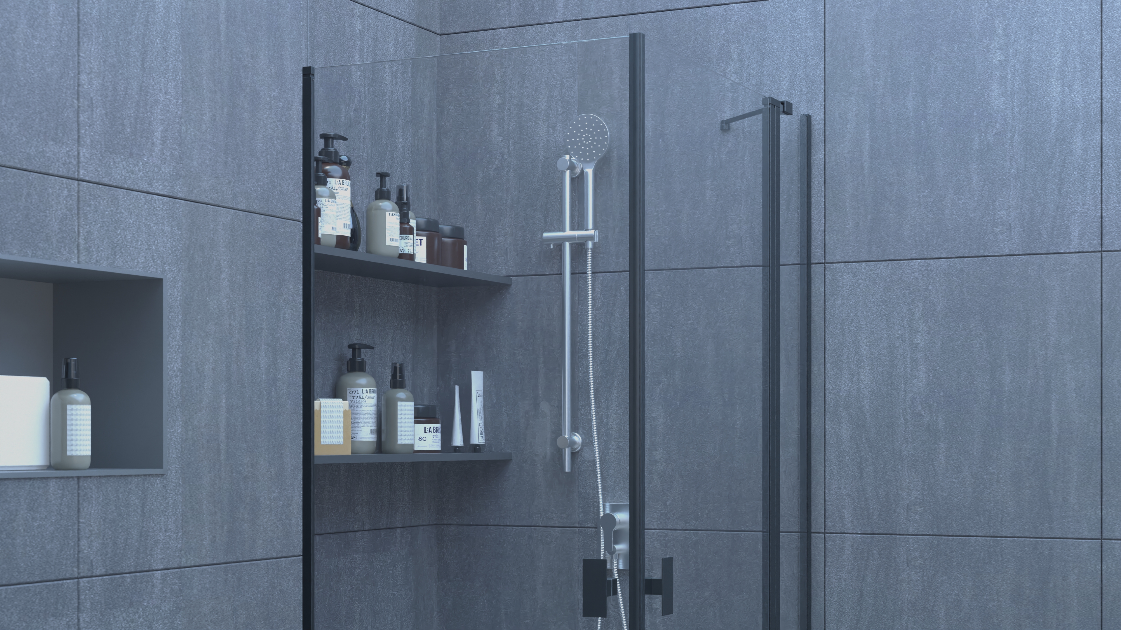 Wall Mount Hand Shower Silver 3D model