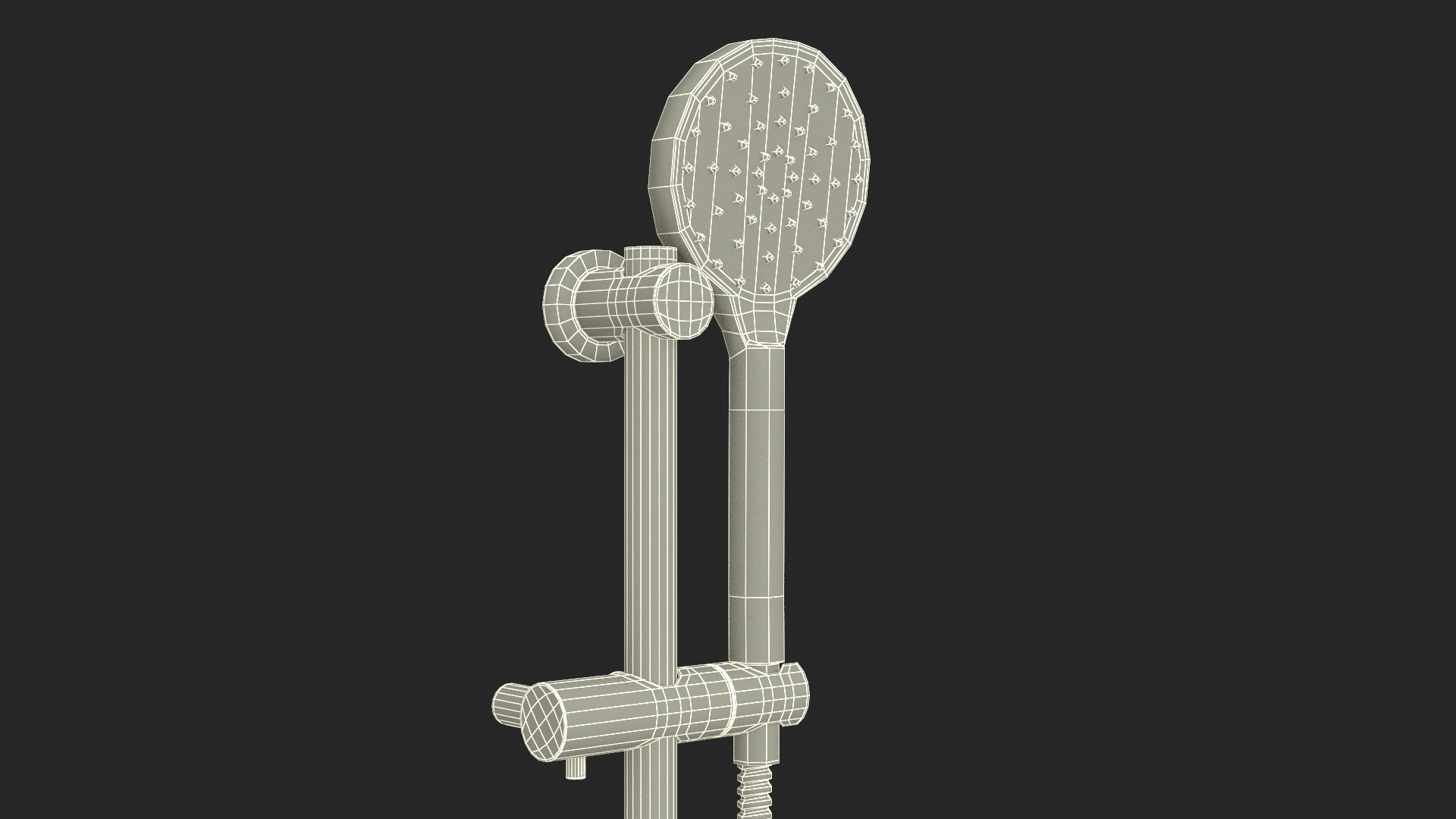 Wall Mount Hand Shower Silver 3D model