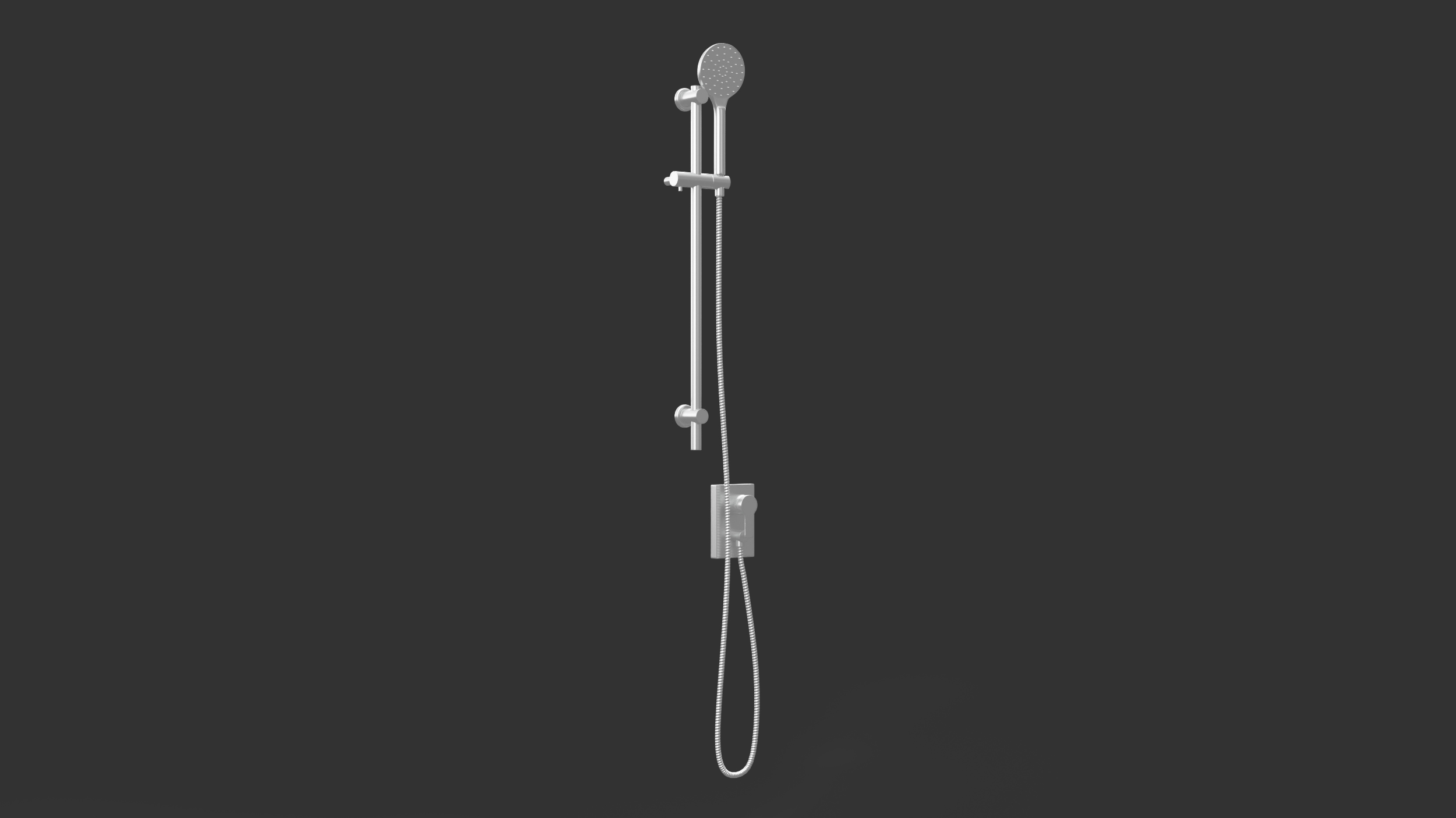 Wall Mount Hand Shower Silver 3D model