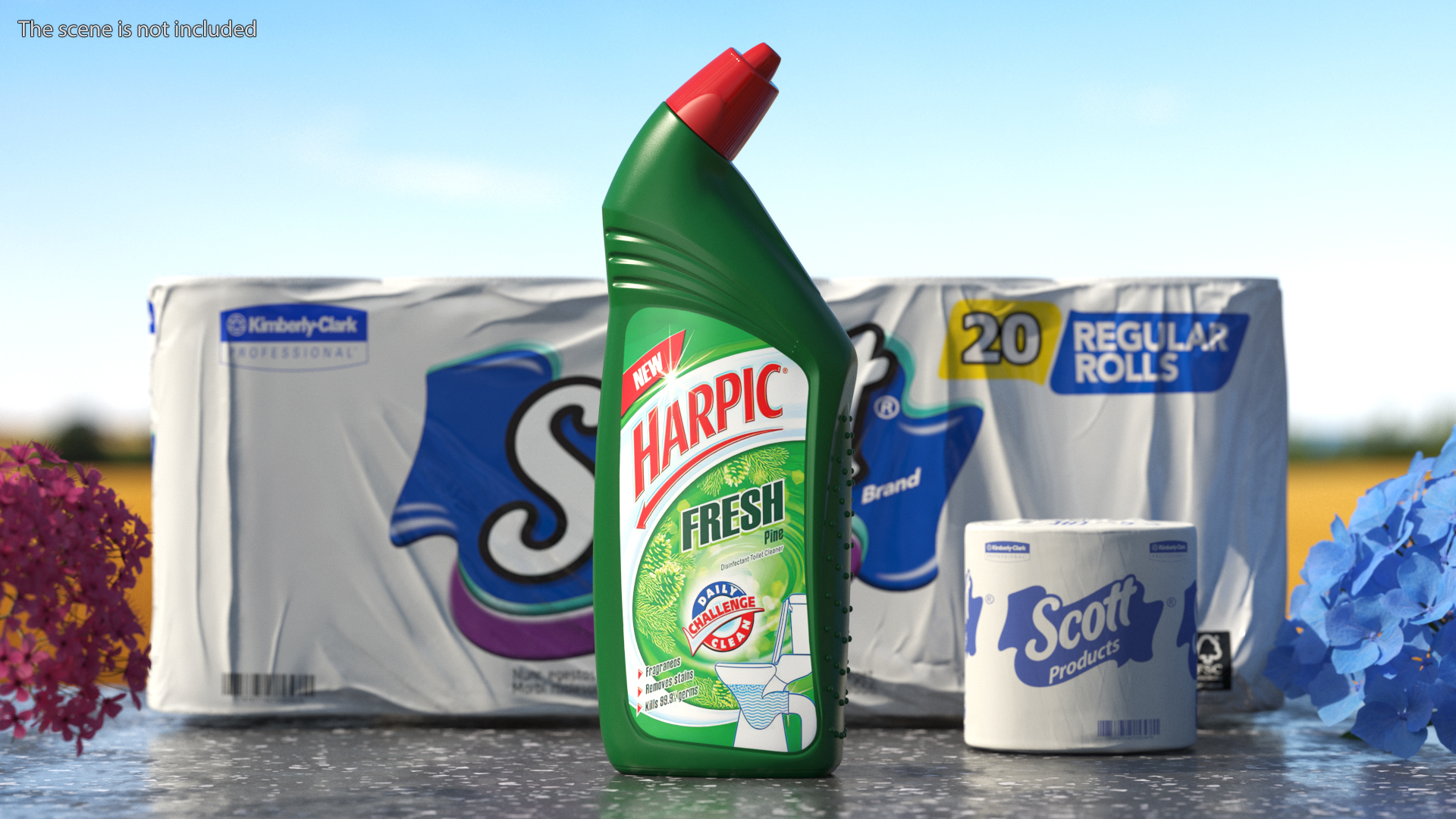 Harpic Green Toilet Cleaner 3D