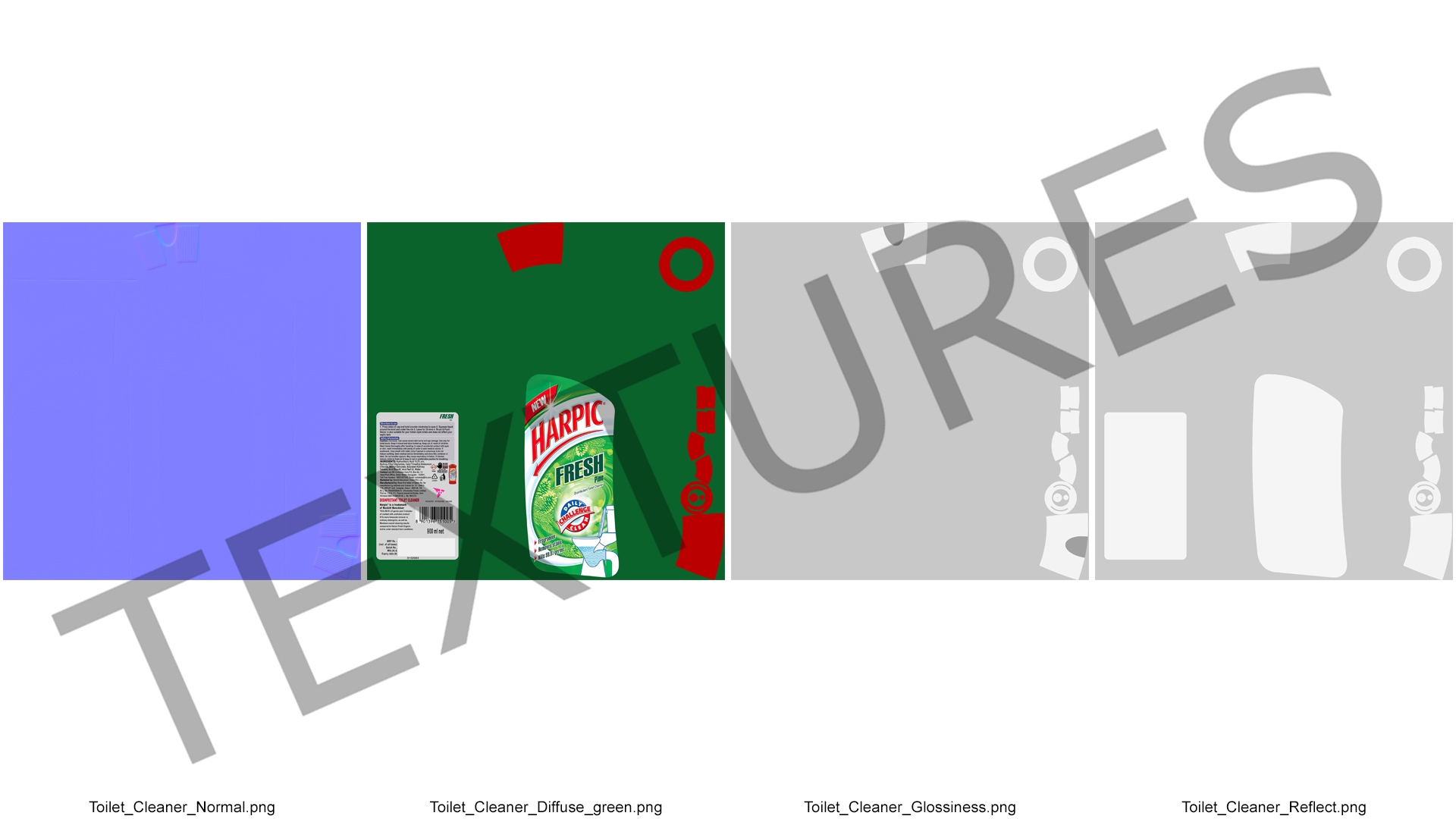 Harpic Green Toilet Cleaner 3D