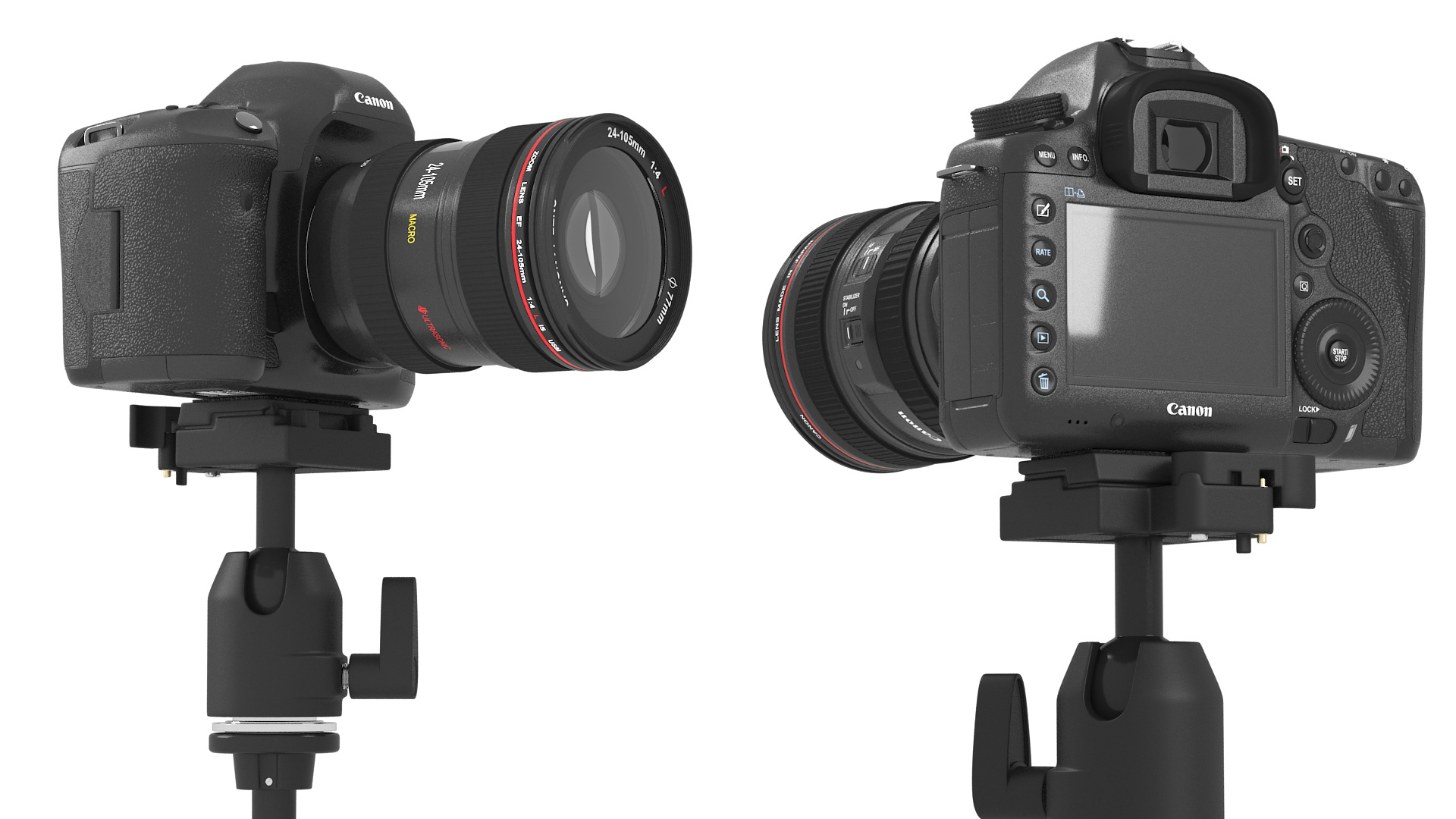 Canon Camera EOS 5D on Tripod 3D model