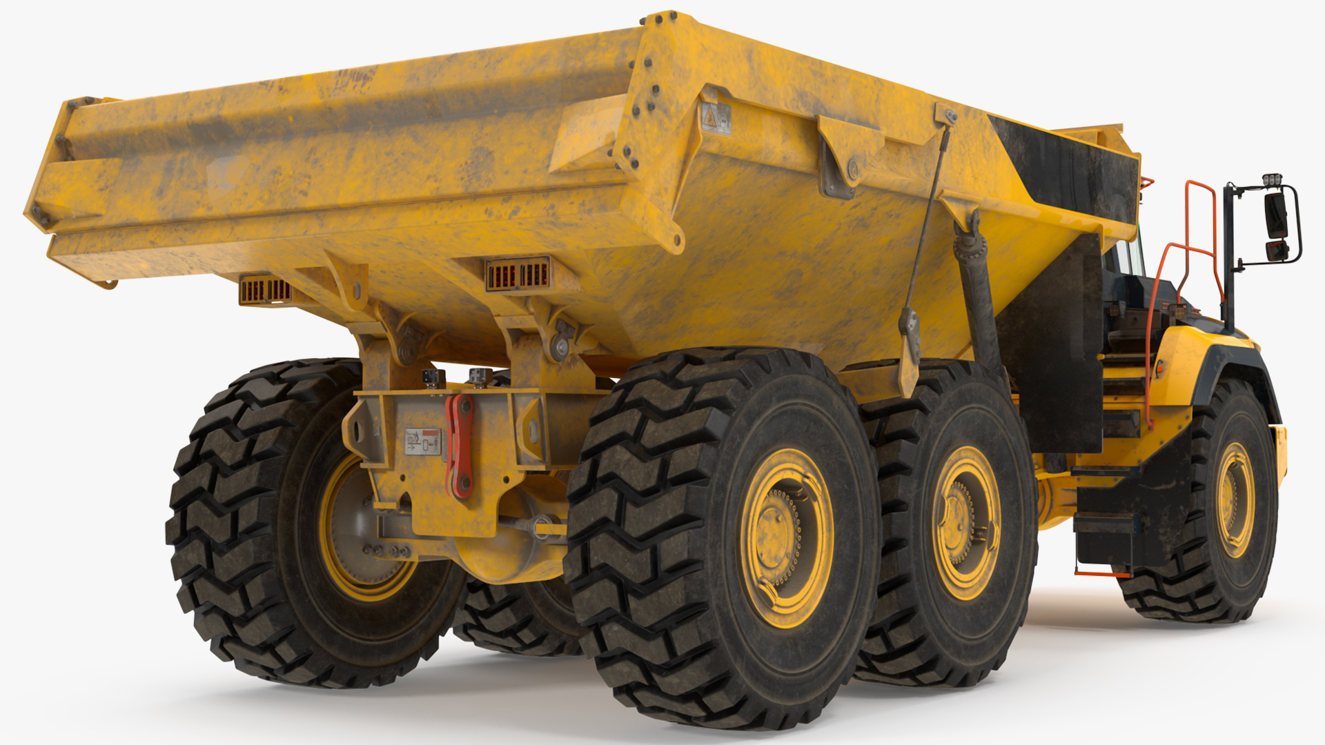 3D model Articulated Dump Truck Dirty Rigged