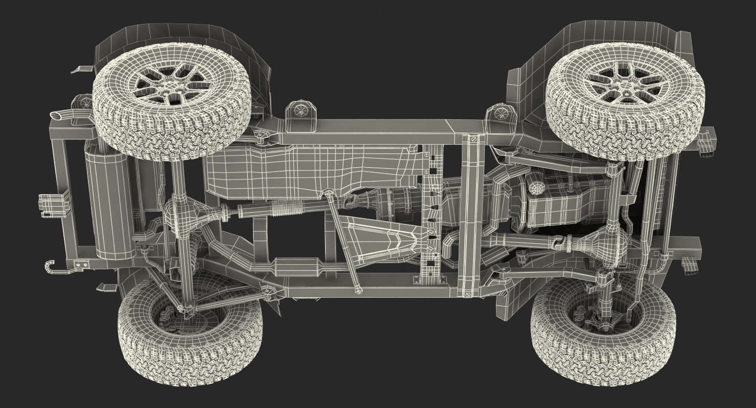 3D 4x4 Chassis Rigged model