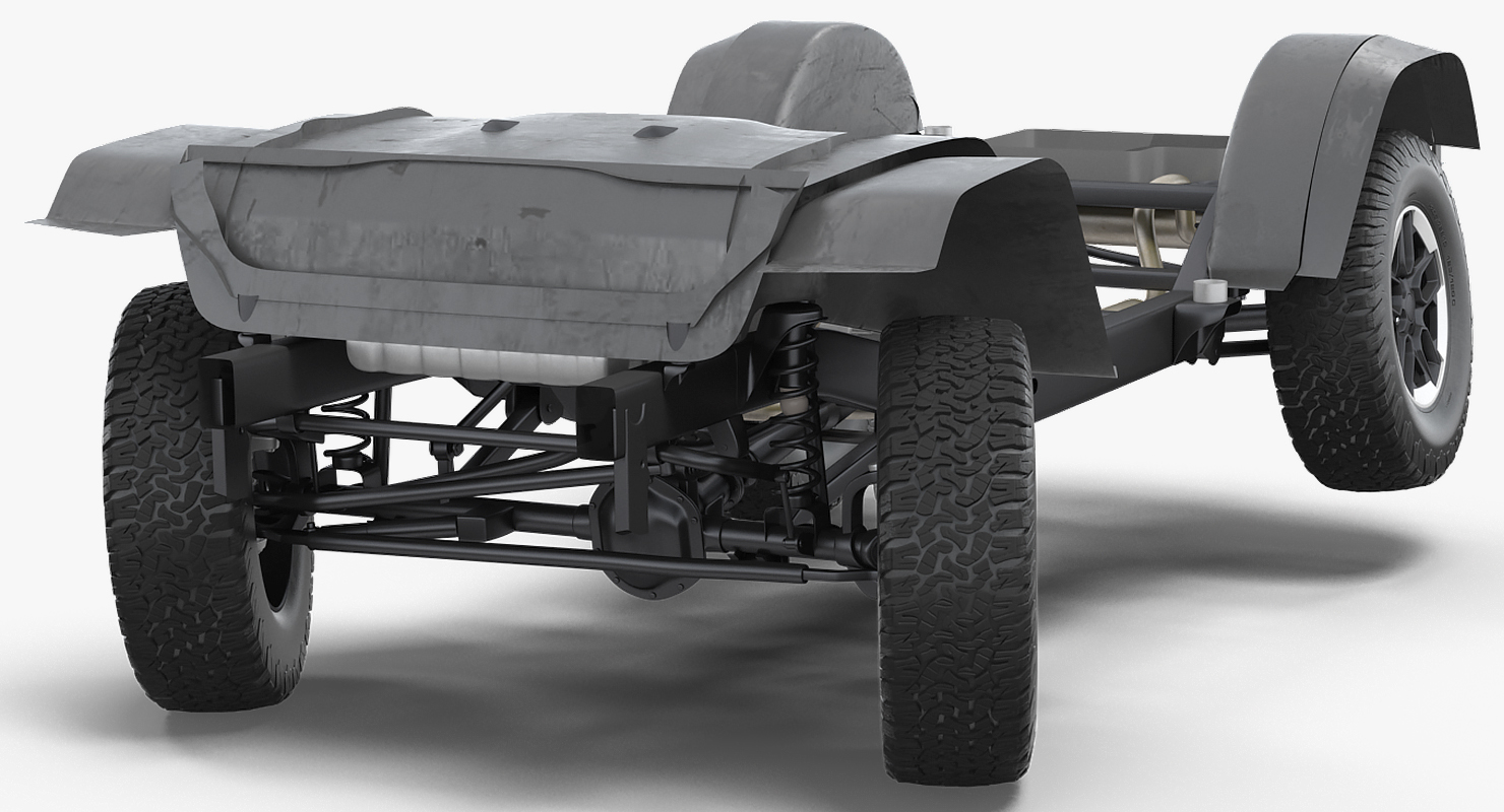 3D 4x4 Chassis Rigged model