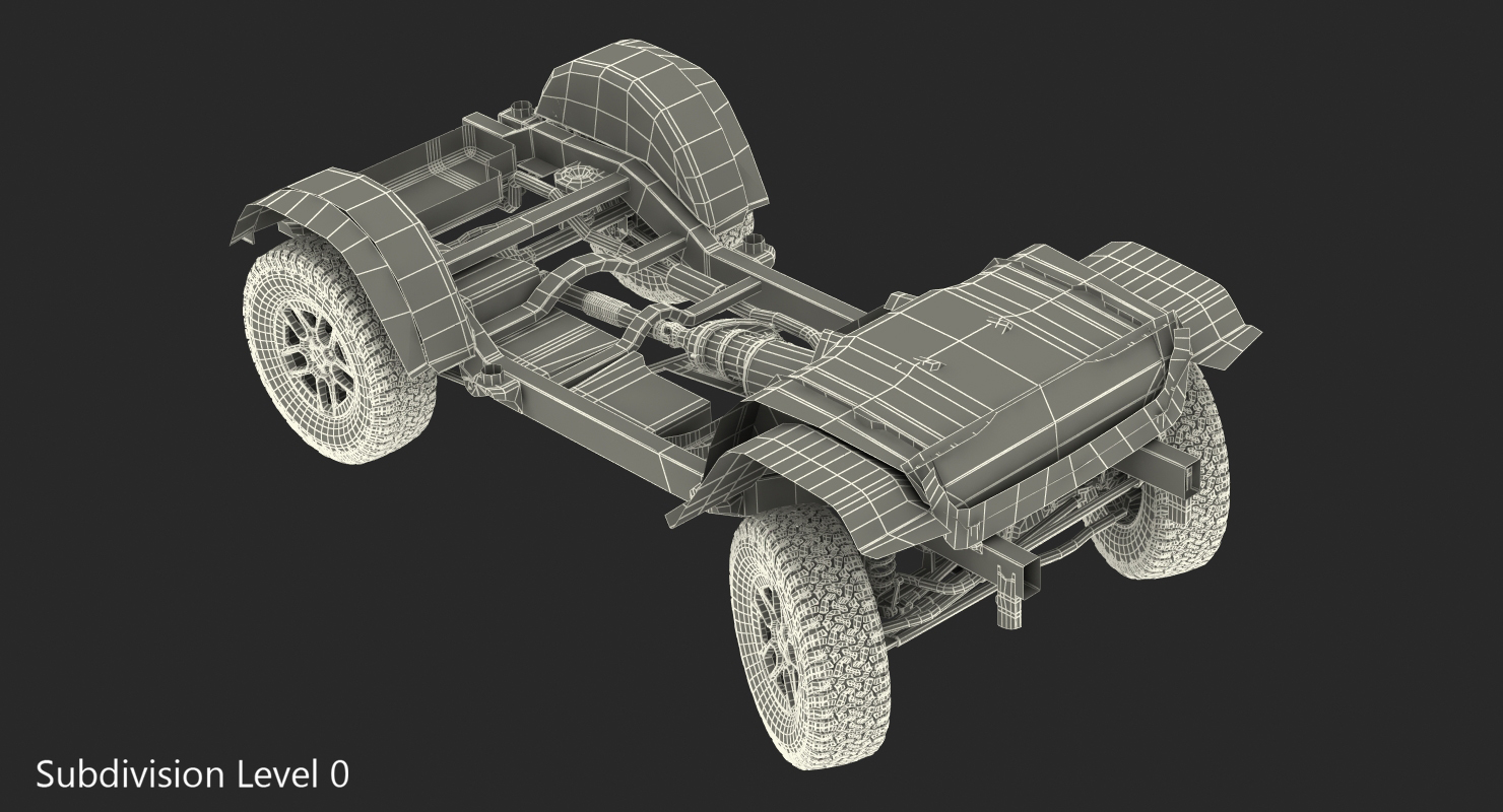 3D 4x4 Chassis Rigged model