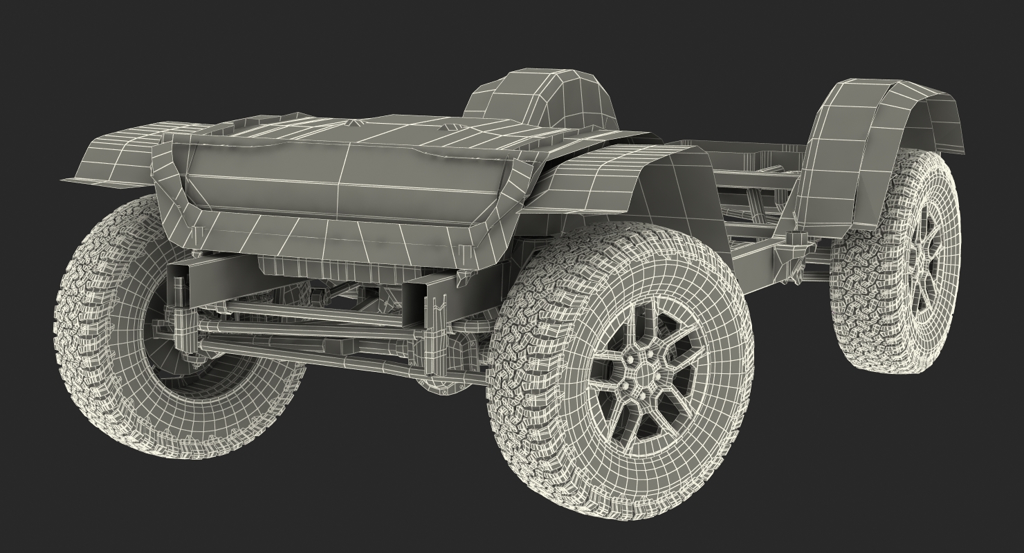 3D 4x4 Chassis Rigged model