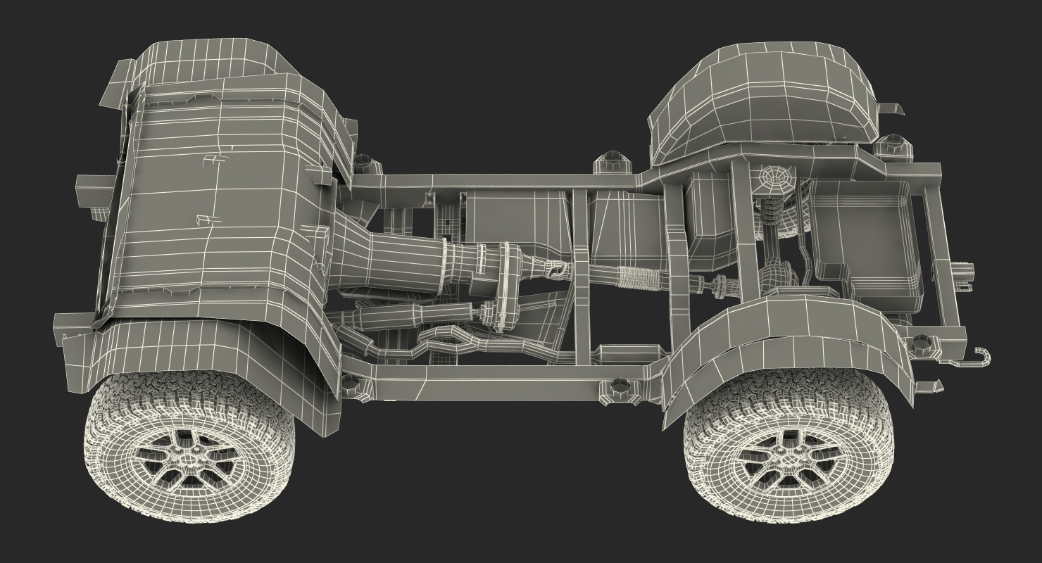 3D 4x4 Chassis Rigged model