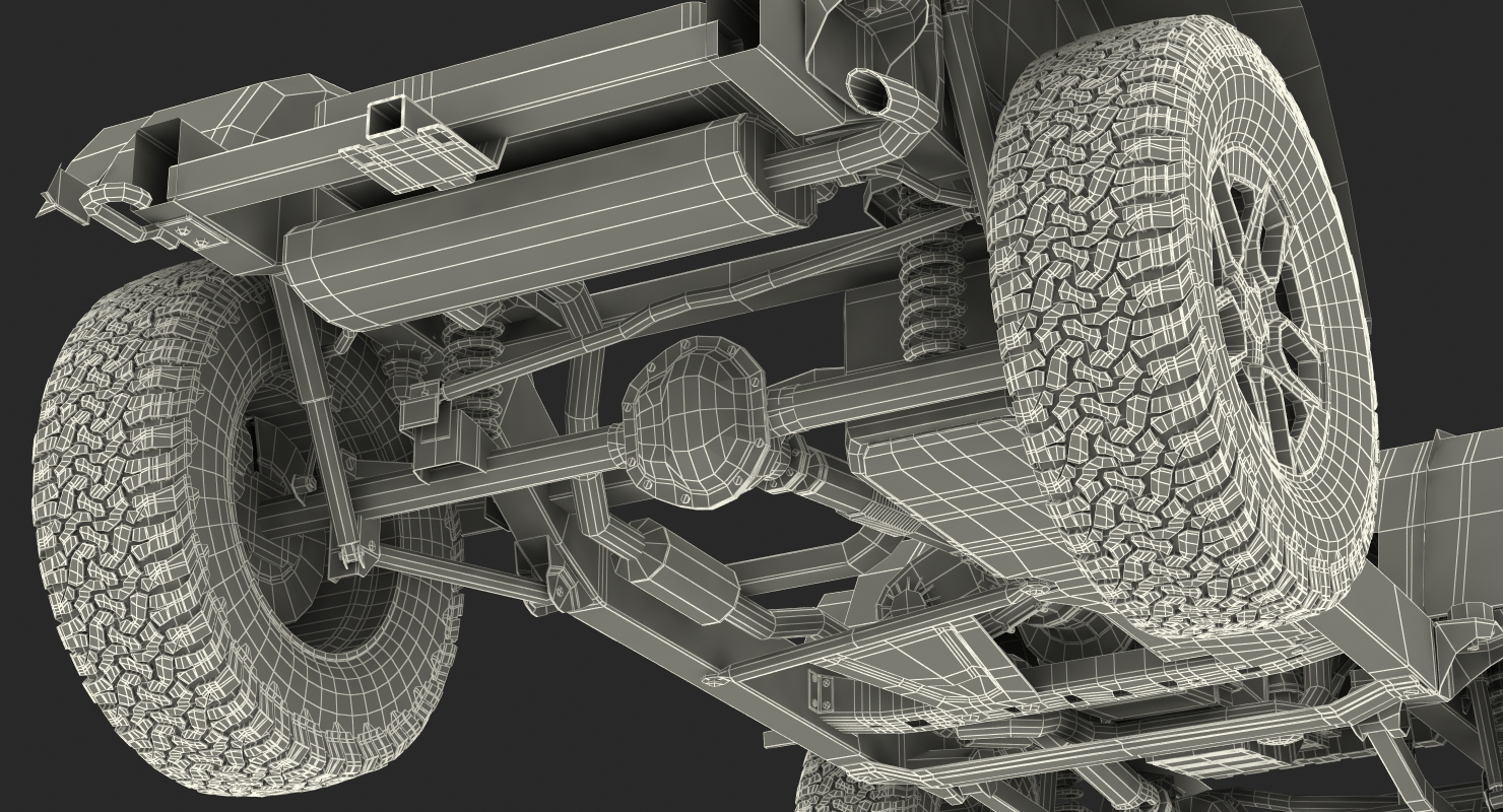 3D 4x4 Chassis Rigged model