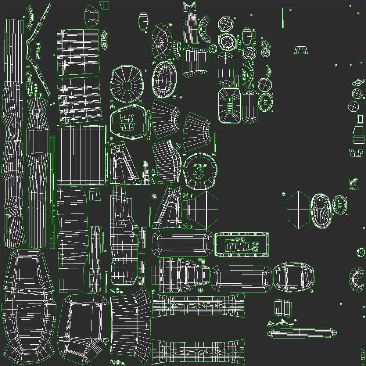 3D 4x4 Chassis Rigged model