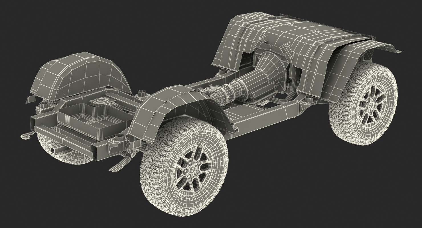 3D 4x4 Chassis Rigged model