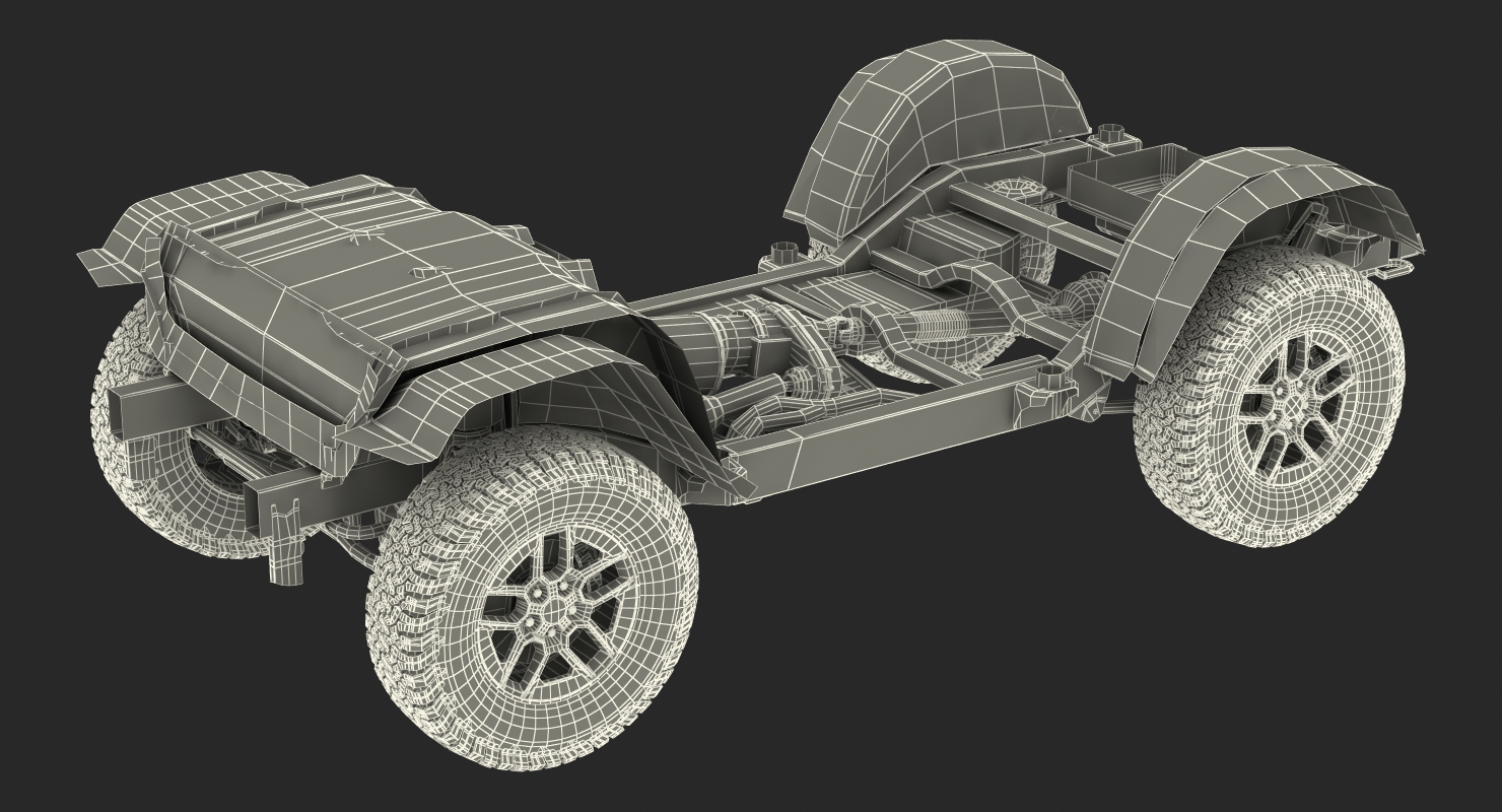 3D 4x4 Chassis Rigged model