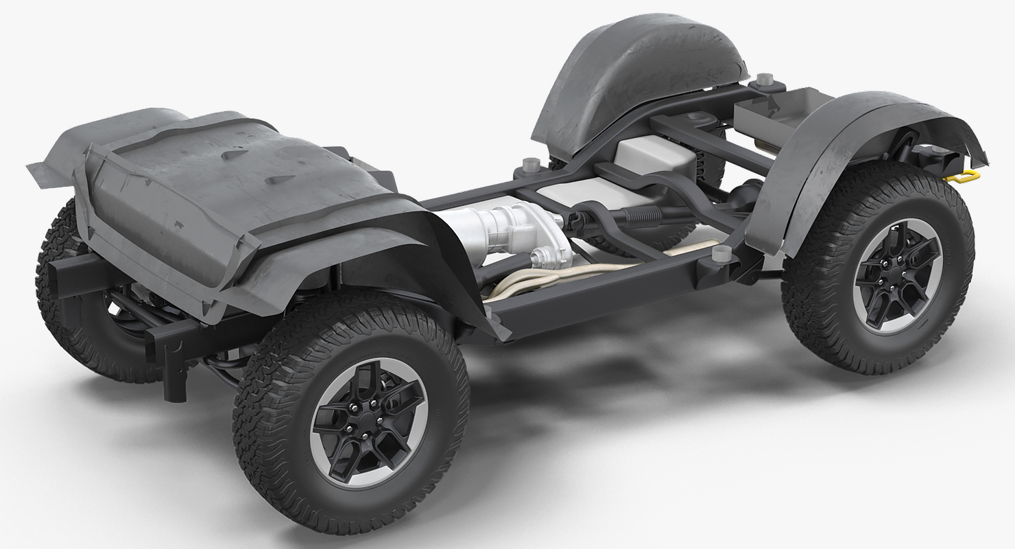 3D 4x4 Chassis Rigged model