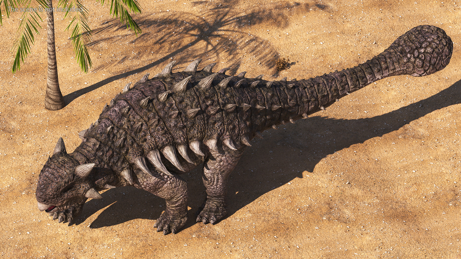 Ankylosaurus Deserted in Walking Pose 3D