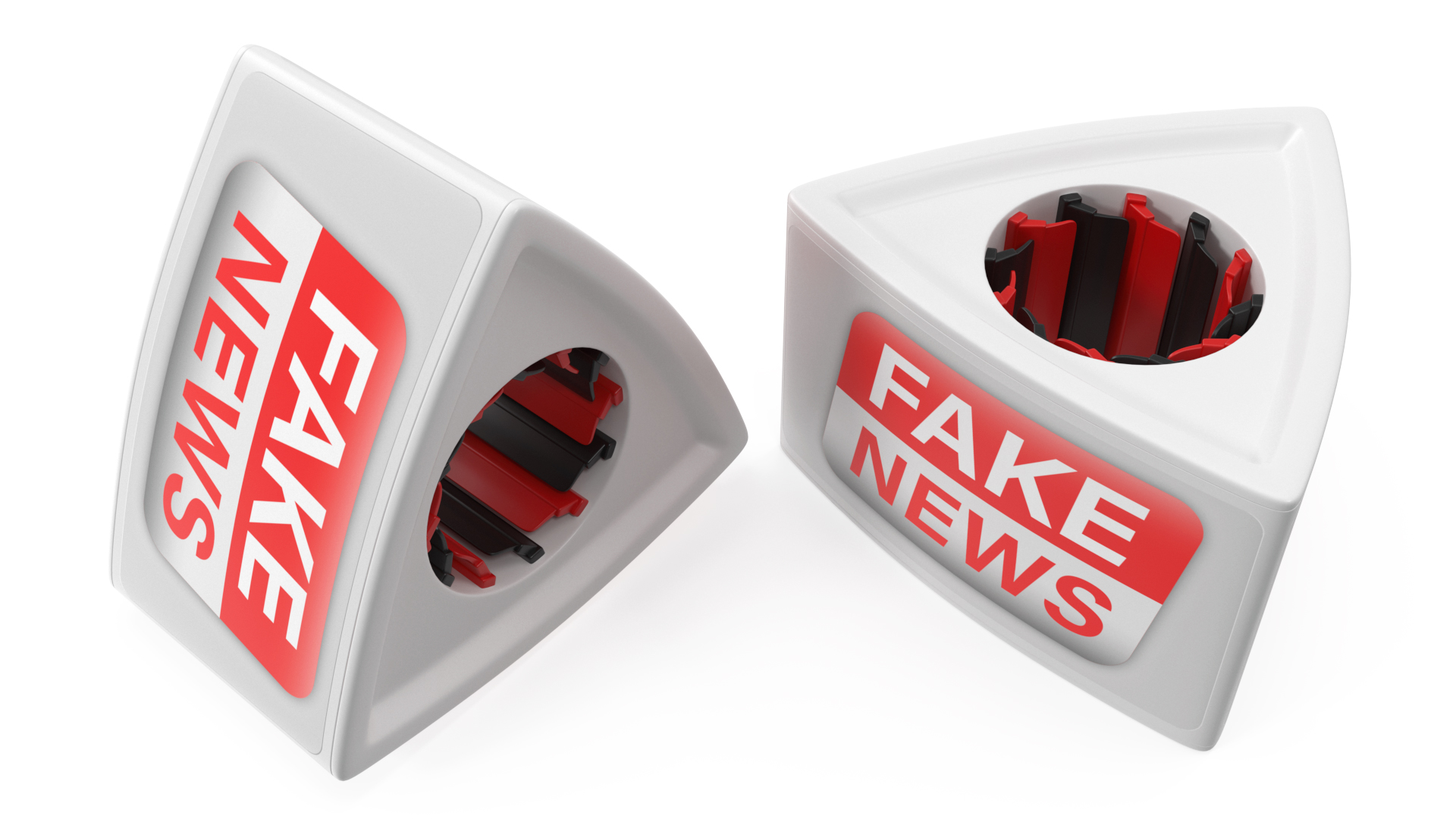 3D model Fake News Handheld Microphone Triangular