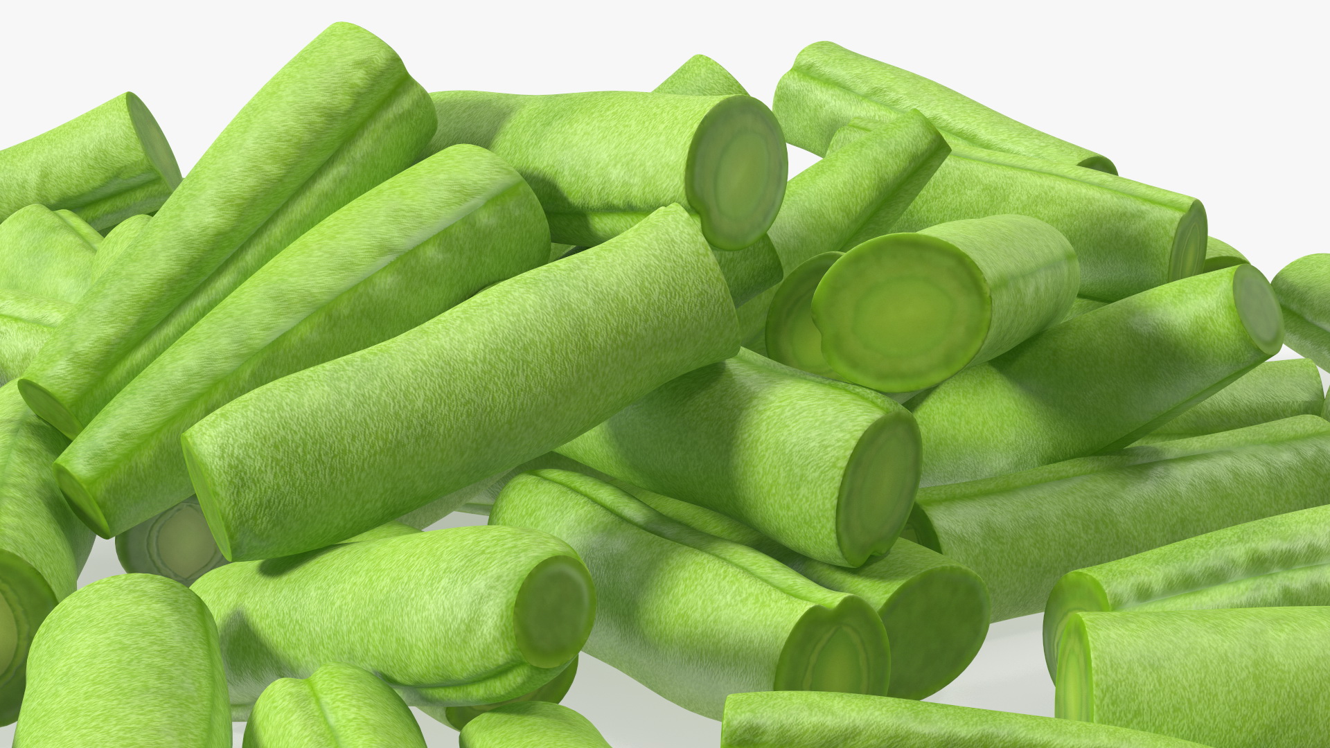 Heap of Cut French Beans 3D model