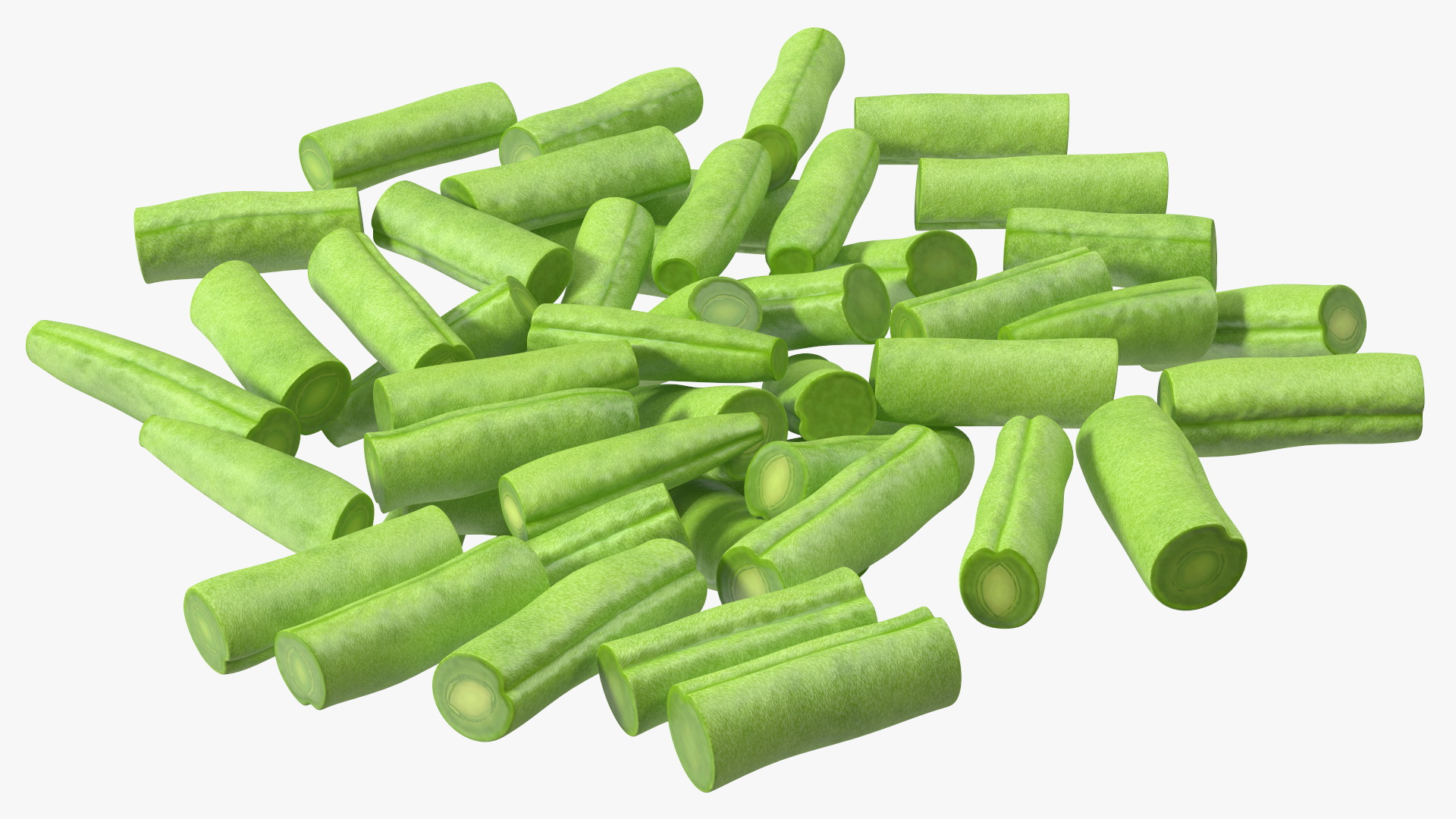 Heap of Cut French Beans 3D model