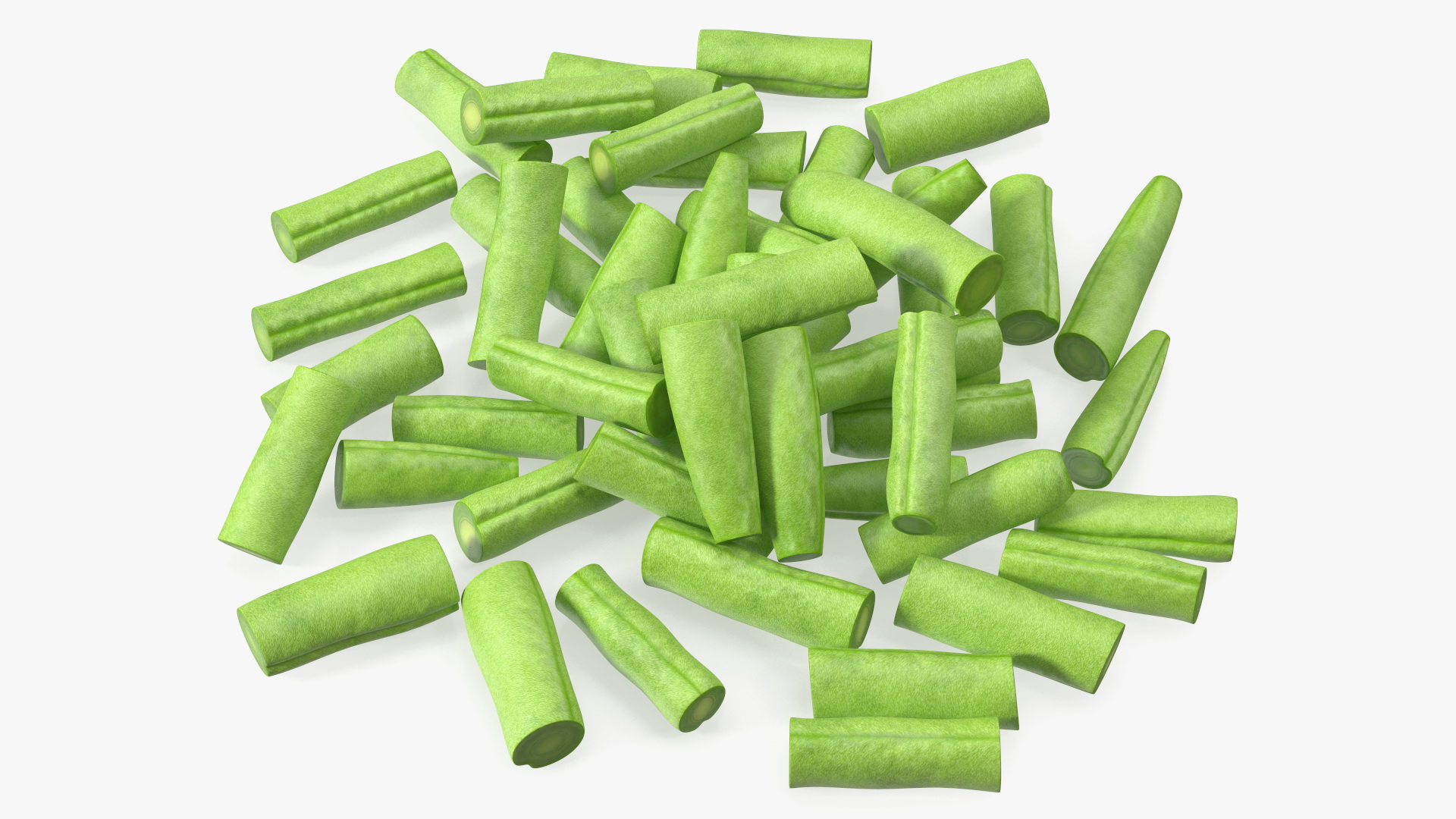 Heap of Cut French Beans 3D model