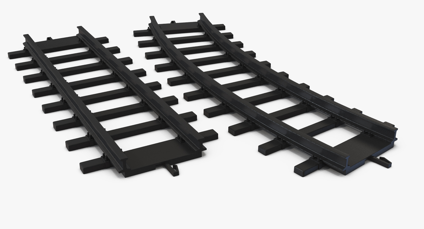 3D Toy Rails Set model