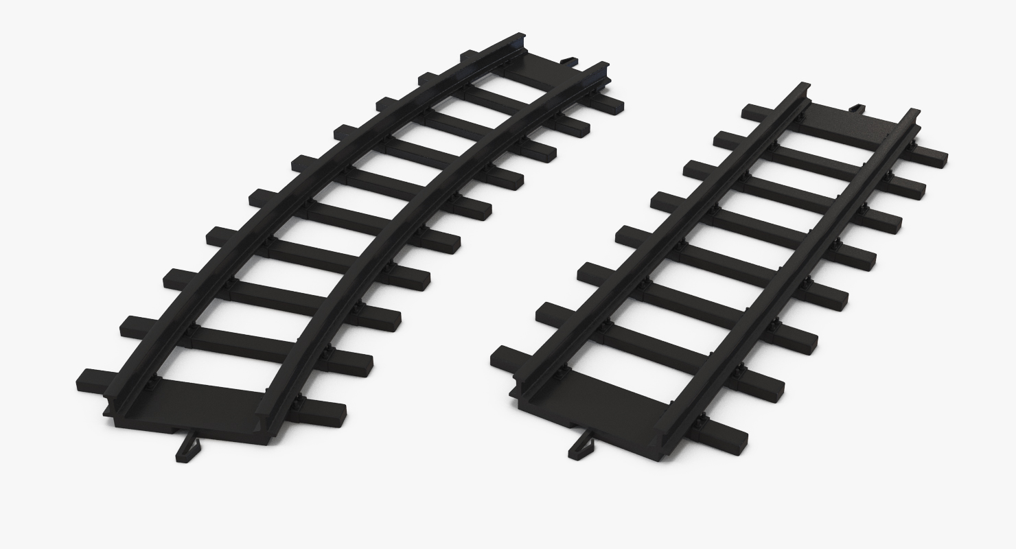 3D Toy Rails Set model