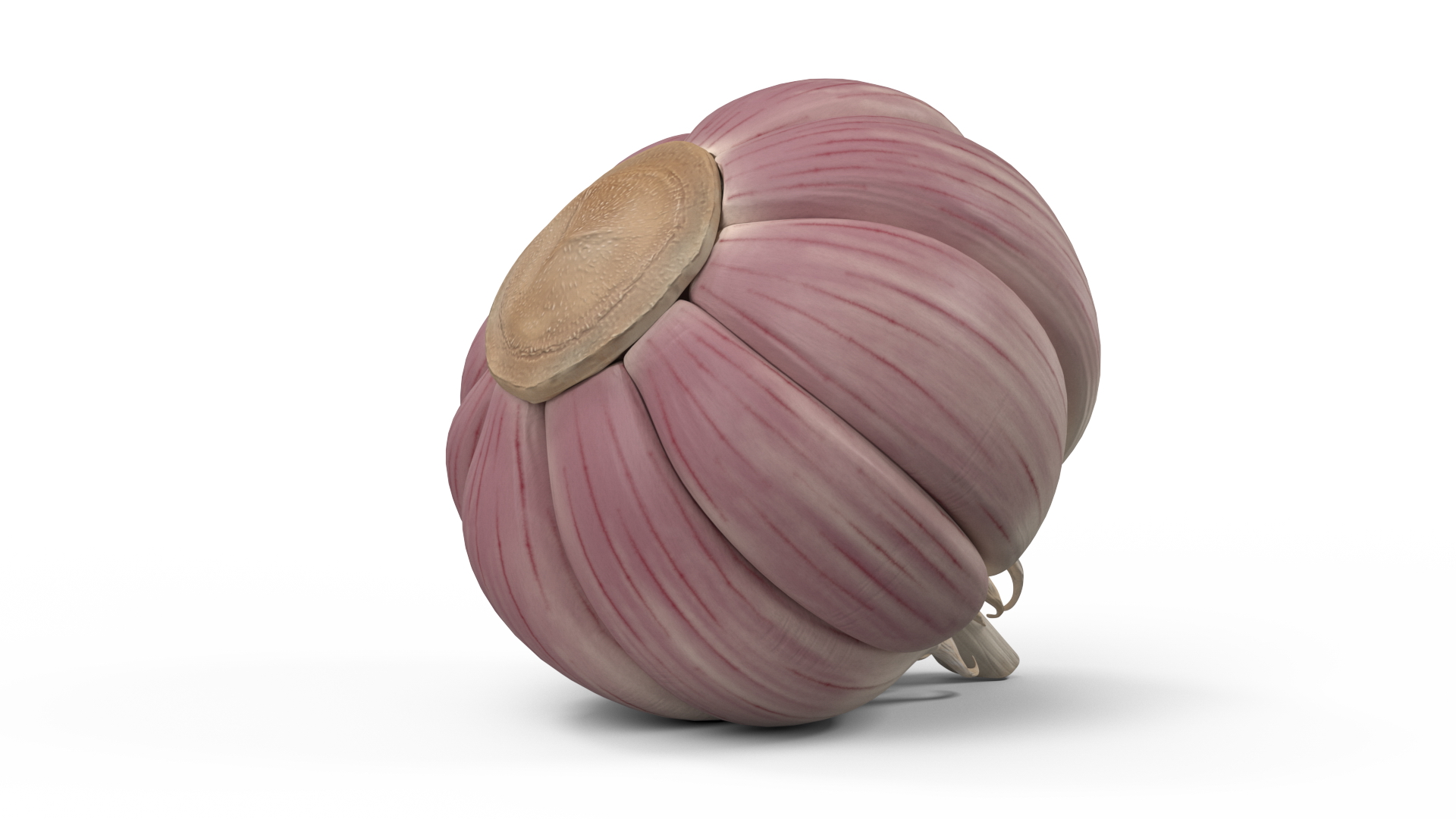 3D model Head of Garlic White