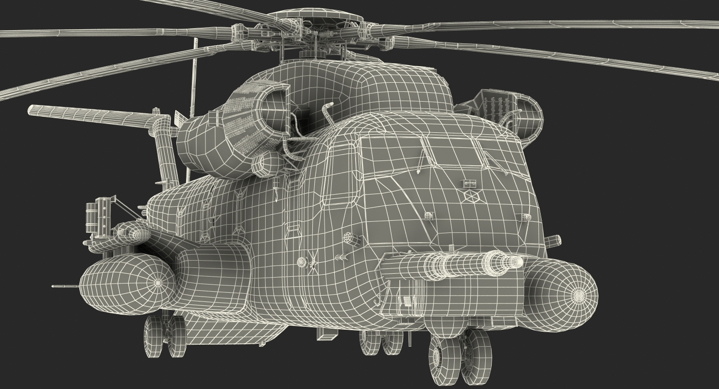 3D Combat Helicopter Sikorsky MH 53 Pave Low