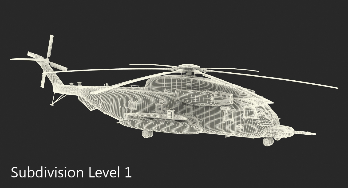 3D Combat Helicopter Sikorsky MH 53 Pave Low