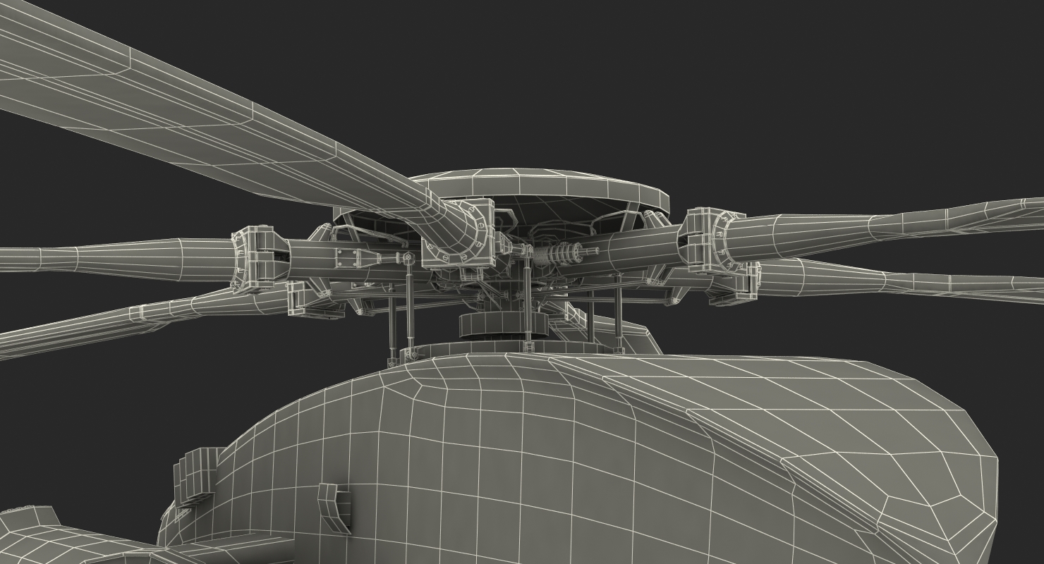 3D Combat Helicopter Sikorsky MH 53 Pave Low