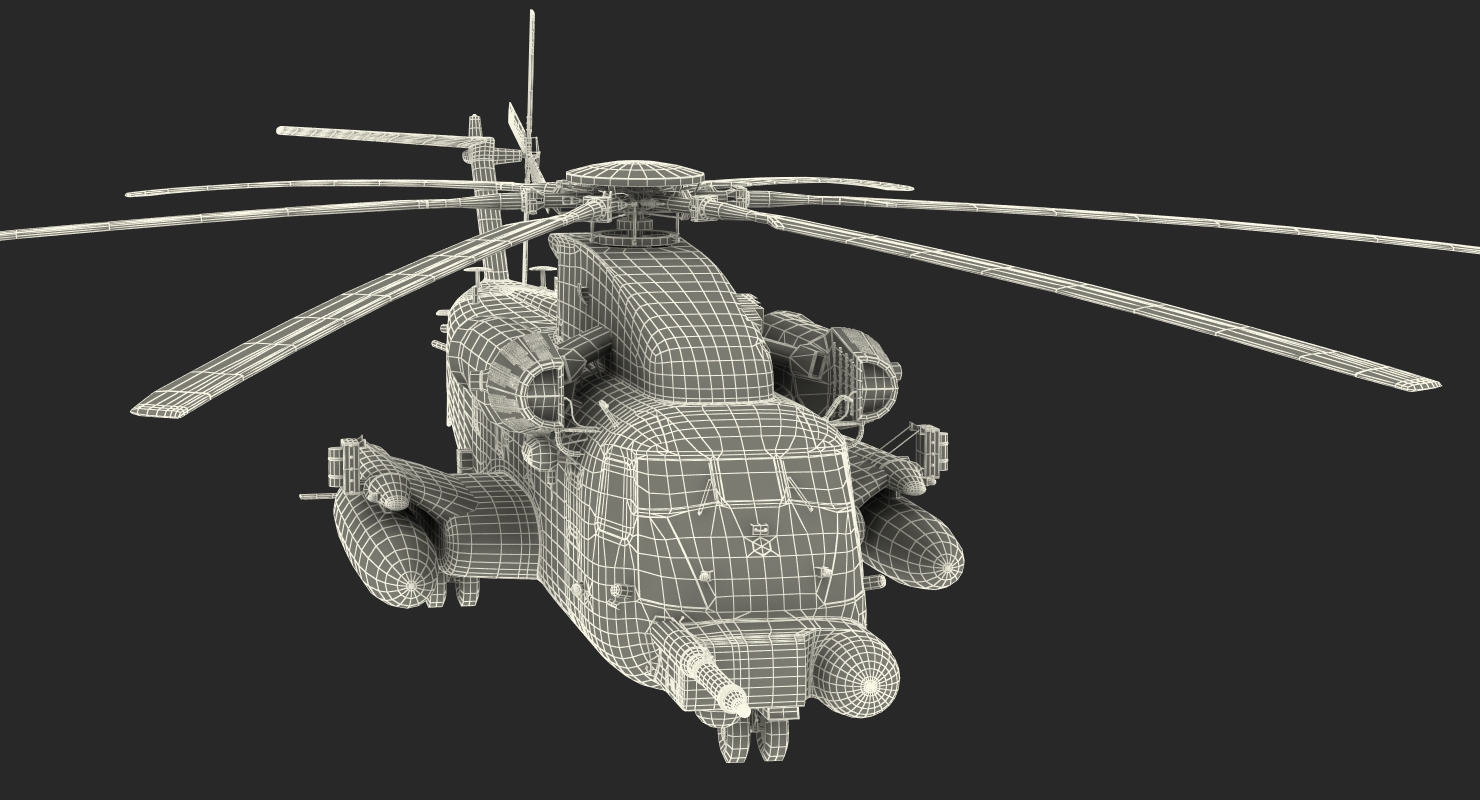 3D Combat Helicopter Sikorsky MH 53 Pave Low