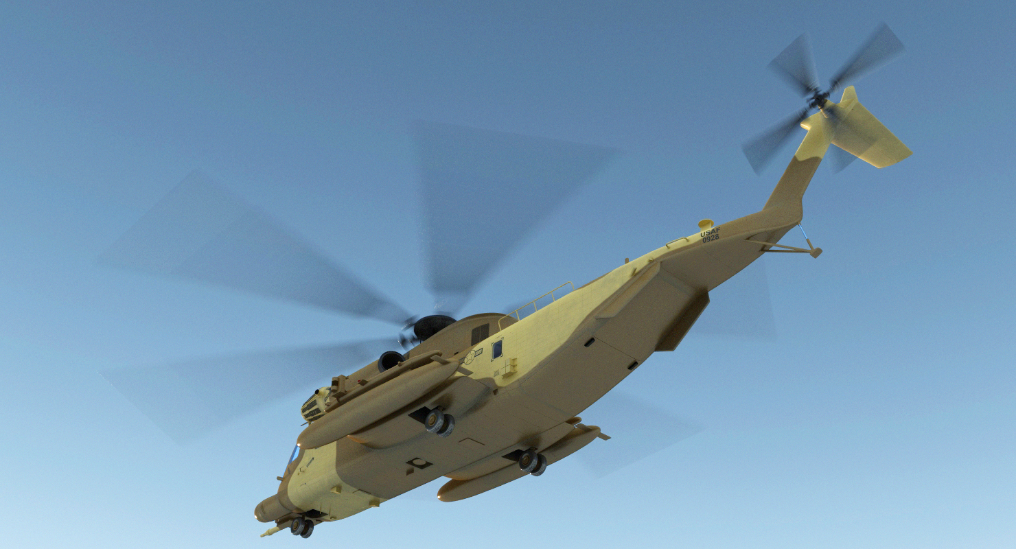 3D Combat Helicopter Sikorsky MH 53 Pave Low