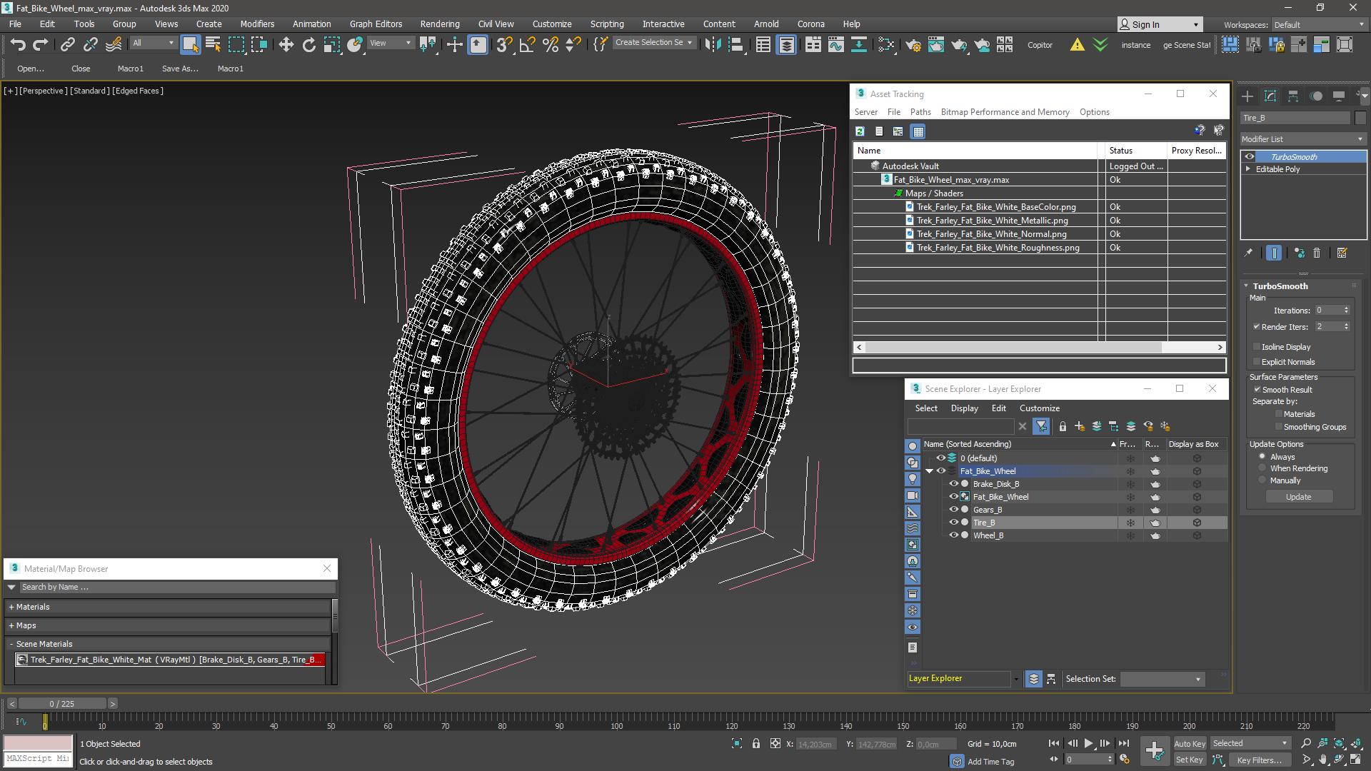 Fat Bike Wheel 3D model