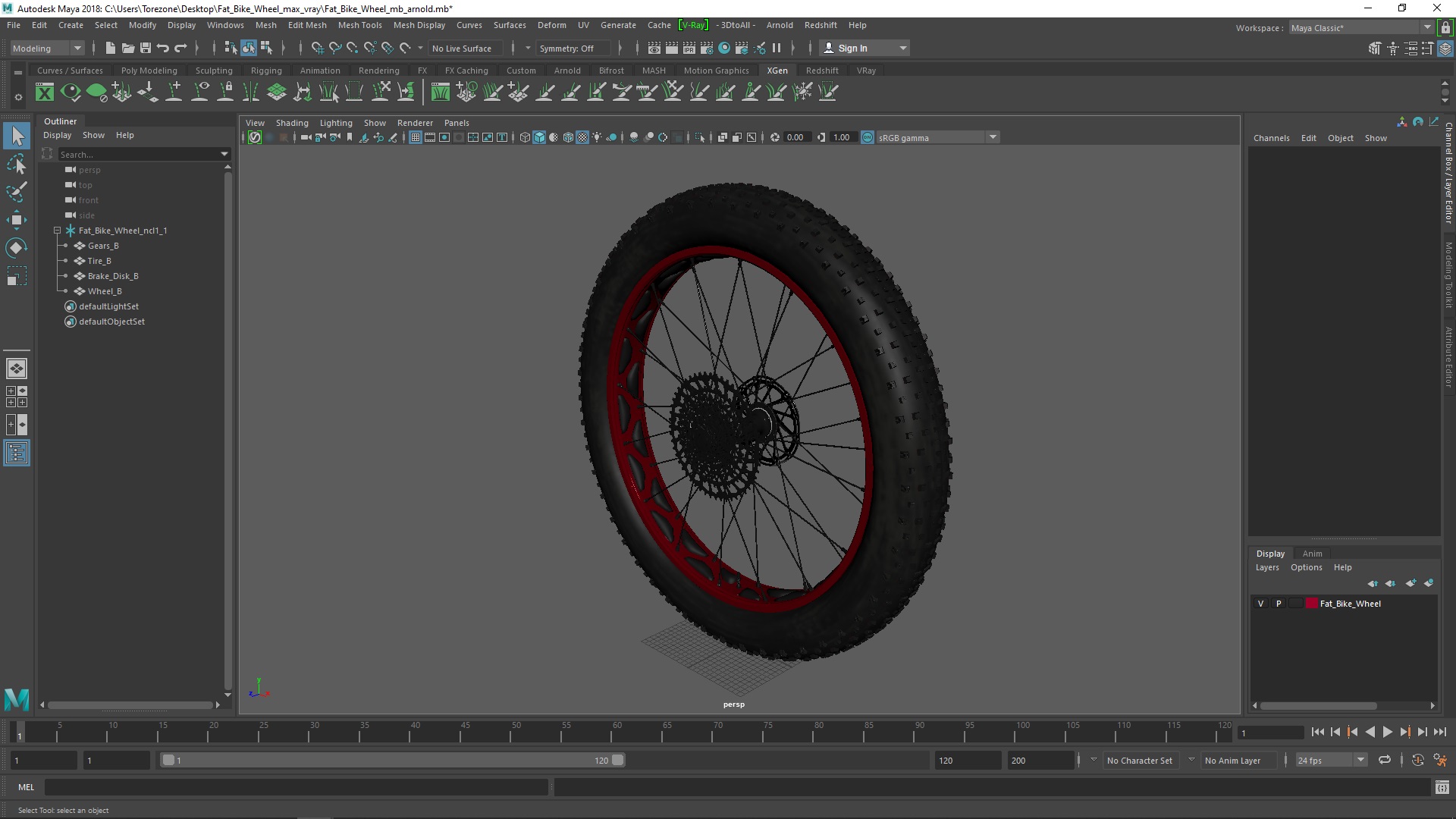 Fat Bike Wheel 3D model