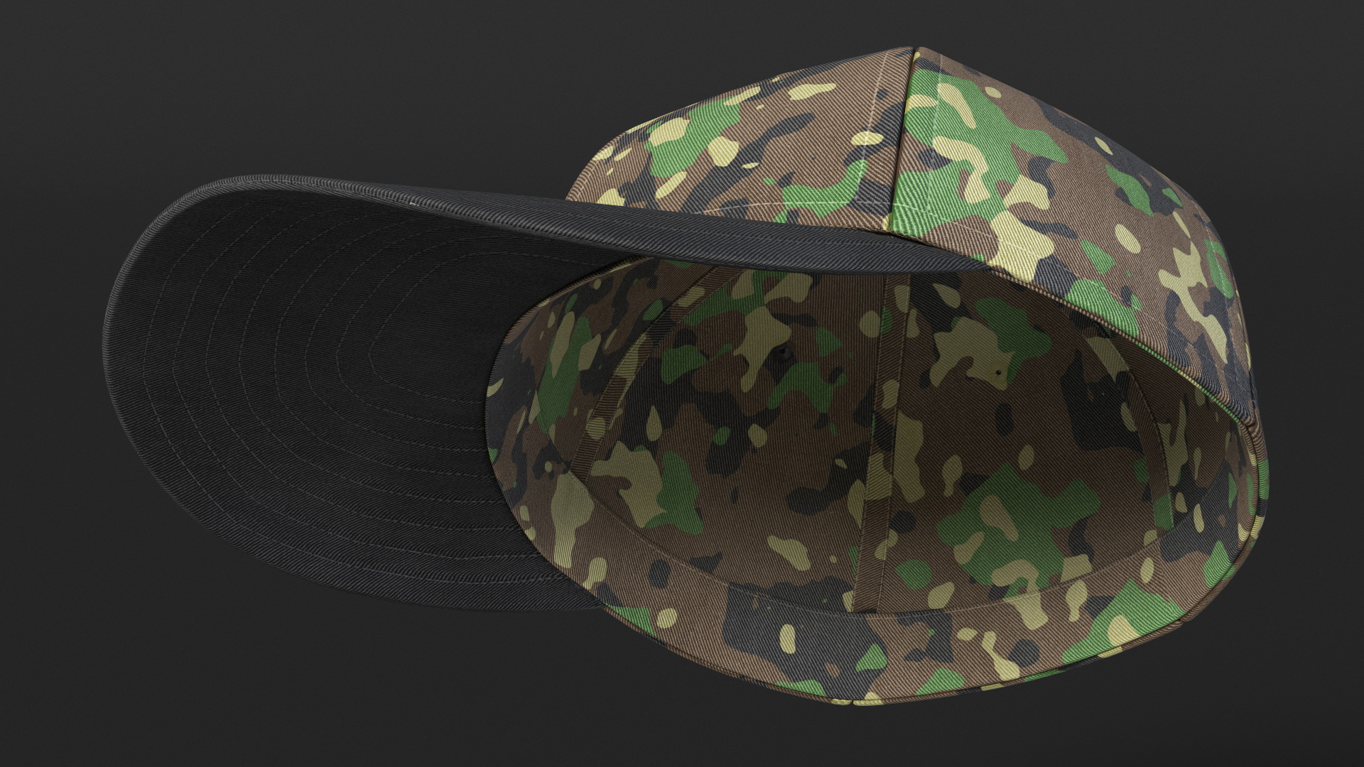 Camouflage Baseball Cap with Democratic Icon 3D model