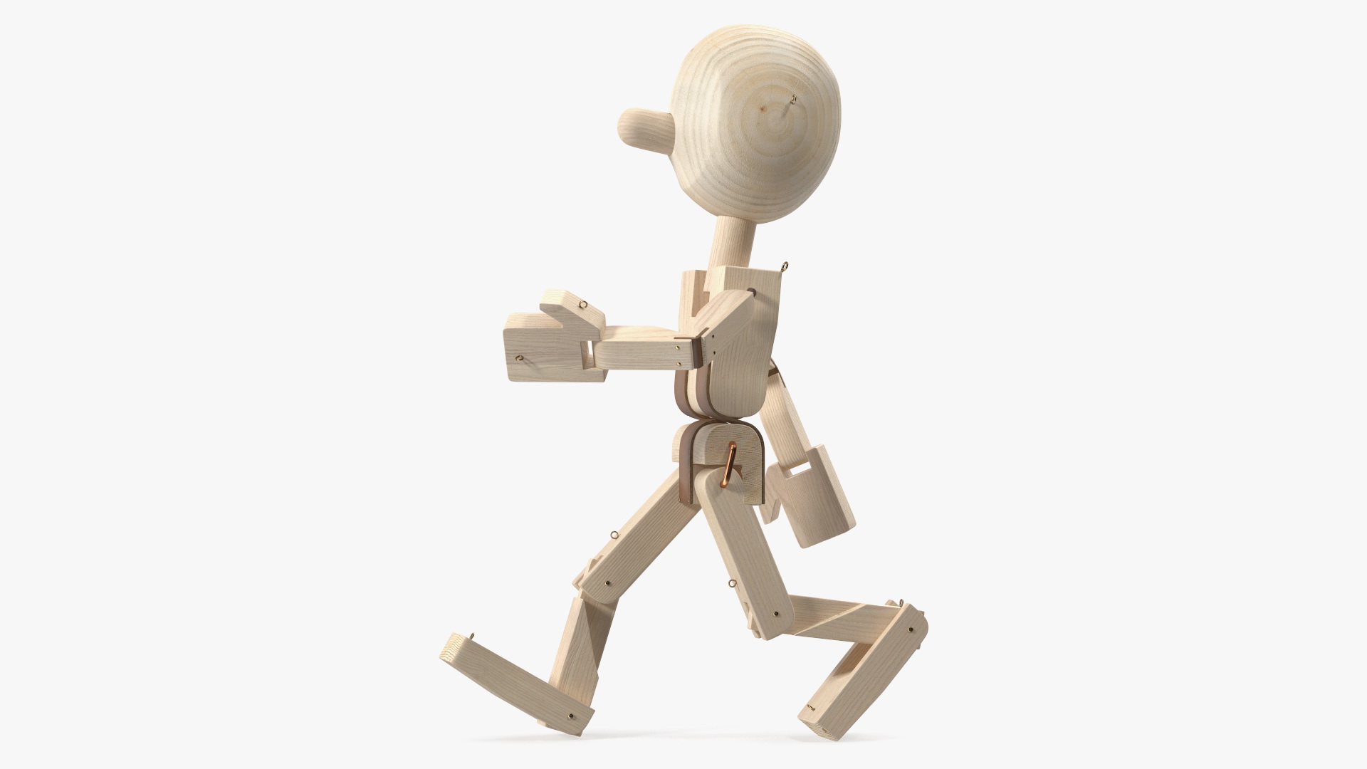 3D model Walk Raw Wooden Character