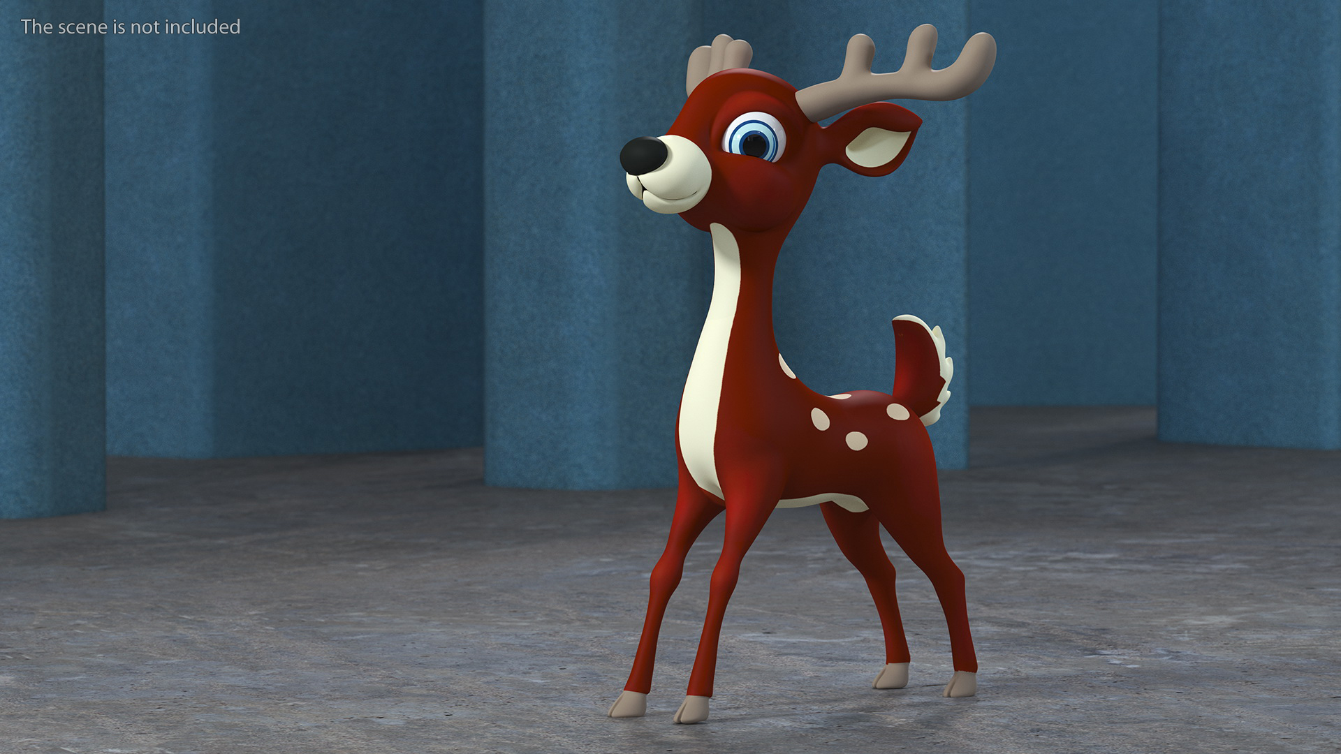 3D Cartoon Noble Deer model