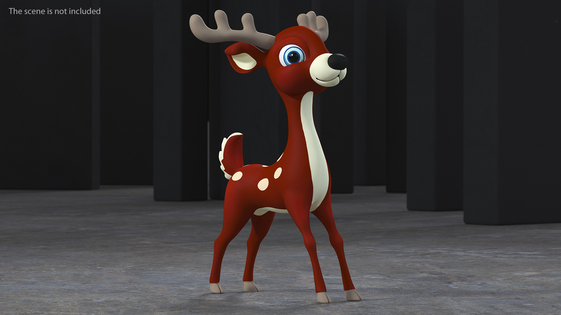 3D Cartoon Noble Deer model